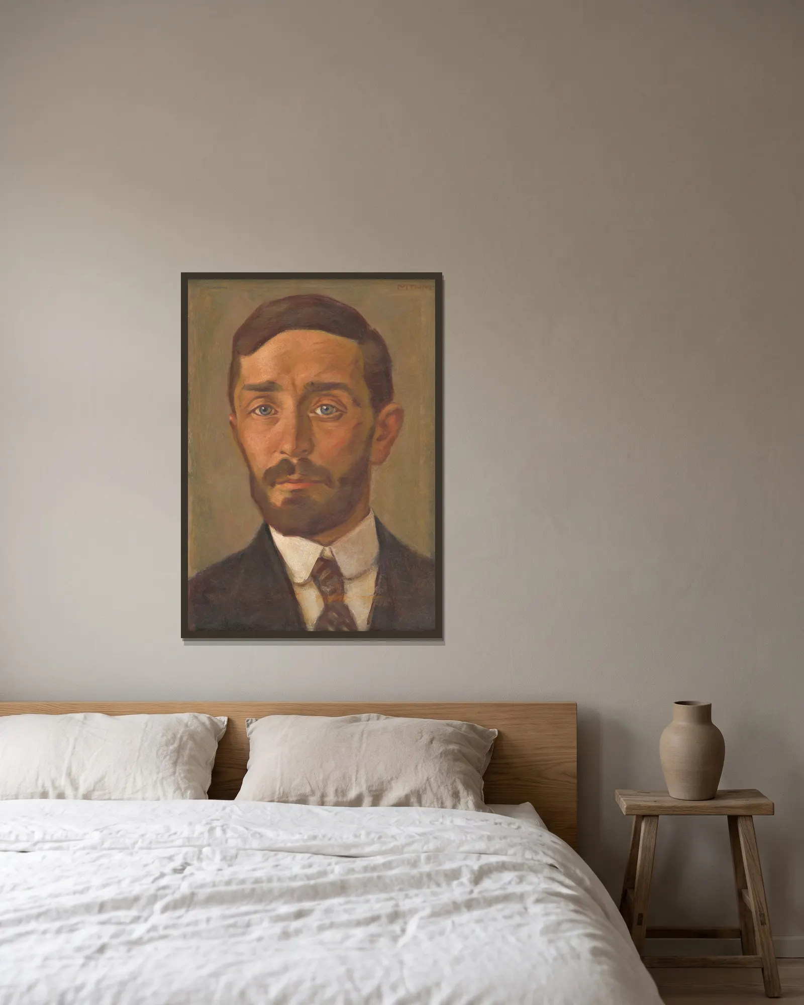 Self-Portrait, 1920 av Milan Thomka Mitrovský inramad på en vägg