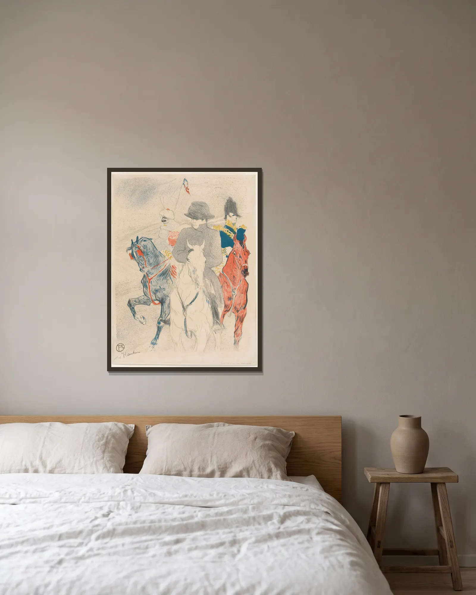 Napoleon av Henri de Toulouse-Lautrec inramad på en vägg