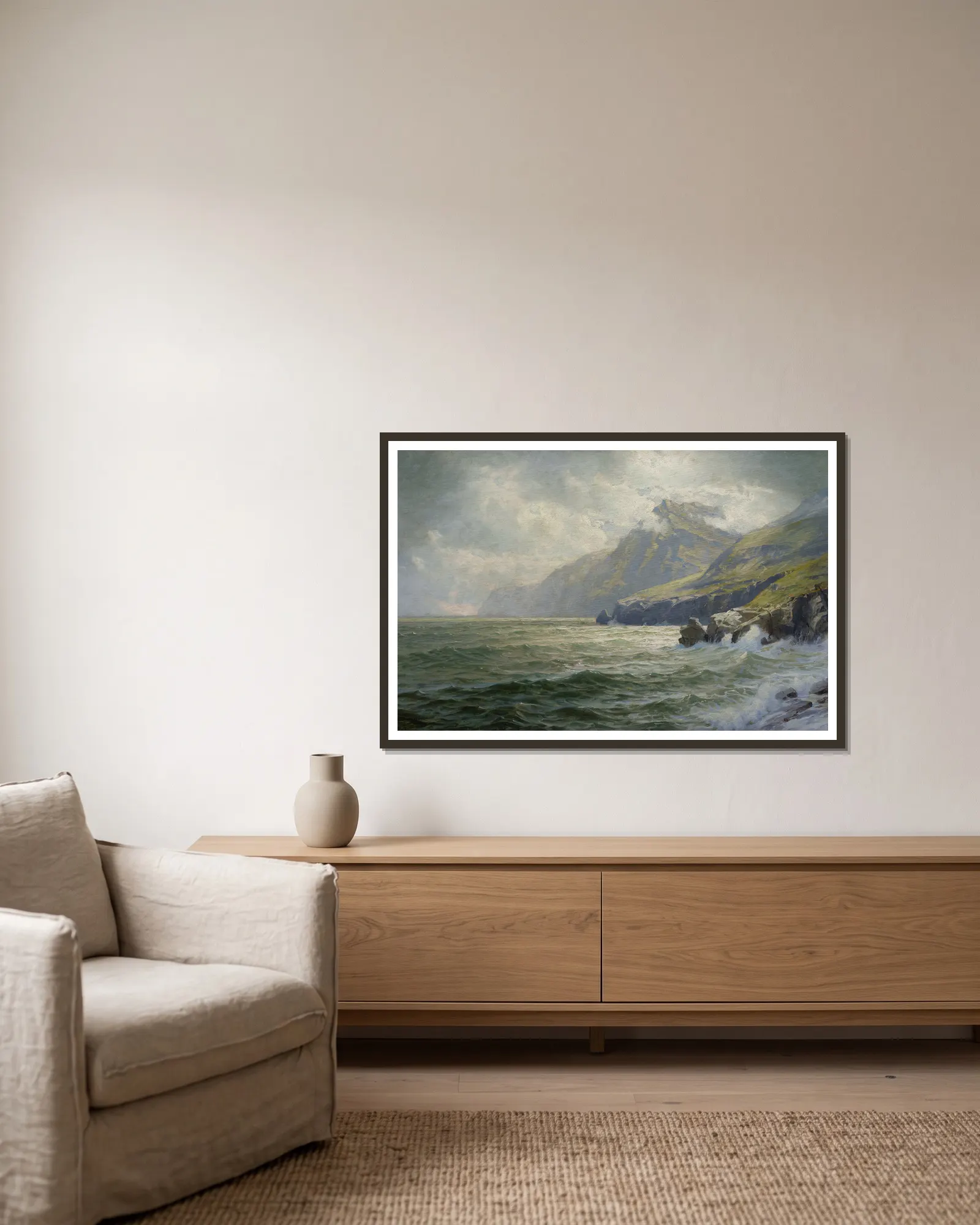 Donegal Bay av William Trost Richards inramad på en vägg
