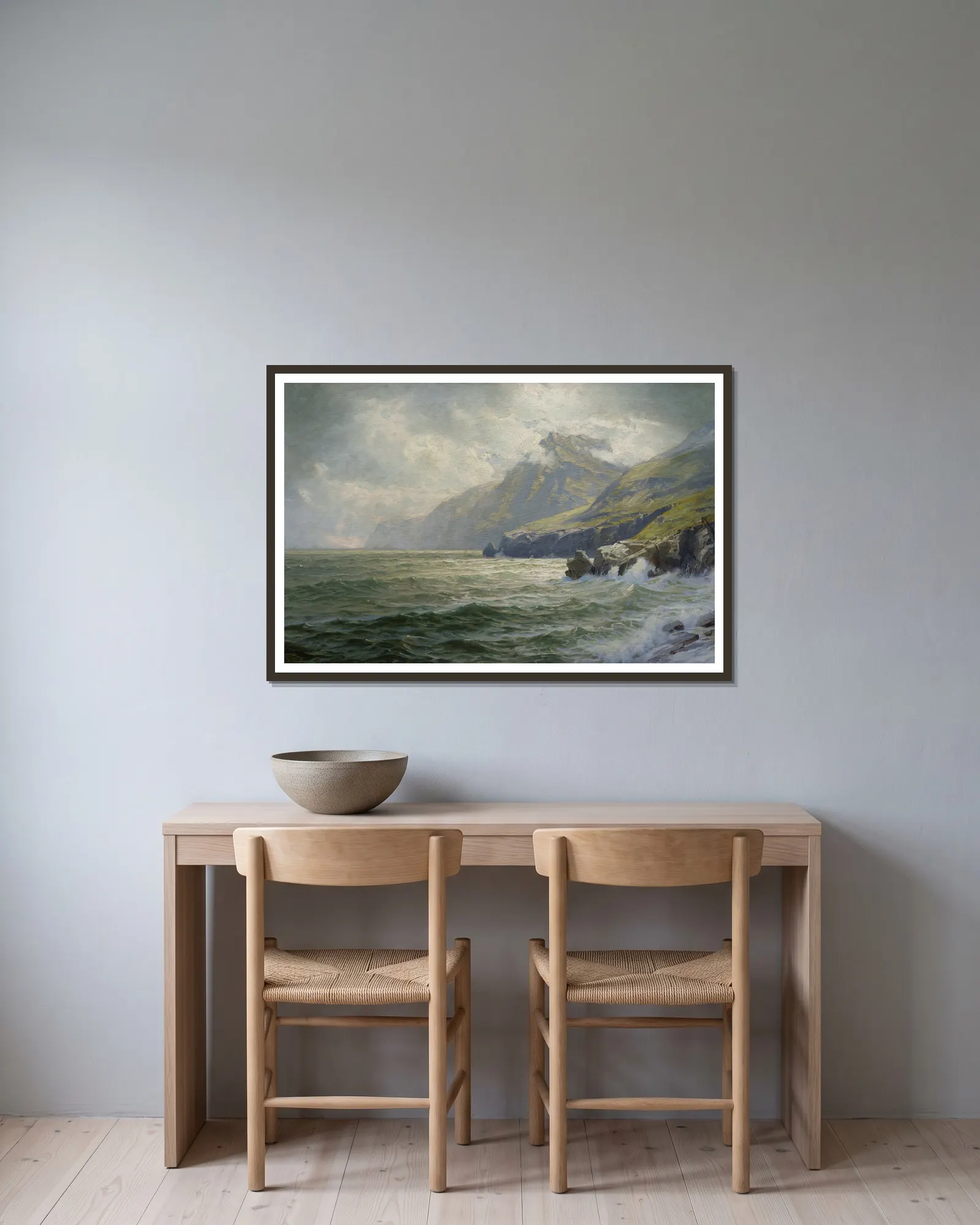 Donegal Bay av William Trost Richards inramad på en vägg