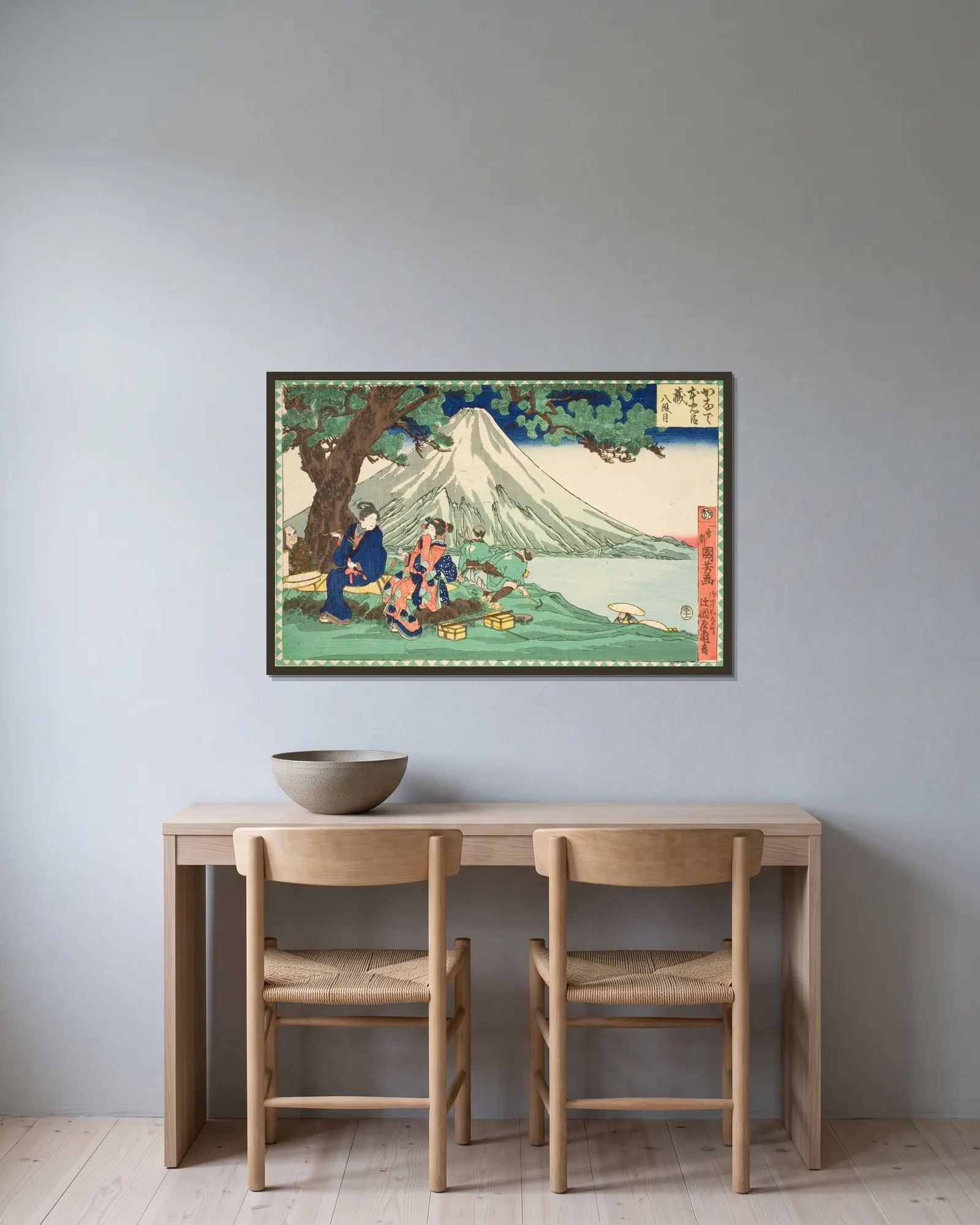 Act Eight; Journey av Utagawa Kuniyoshi inramad på en vägg