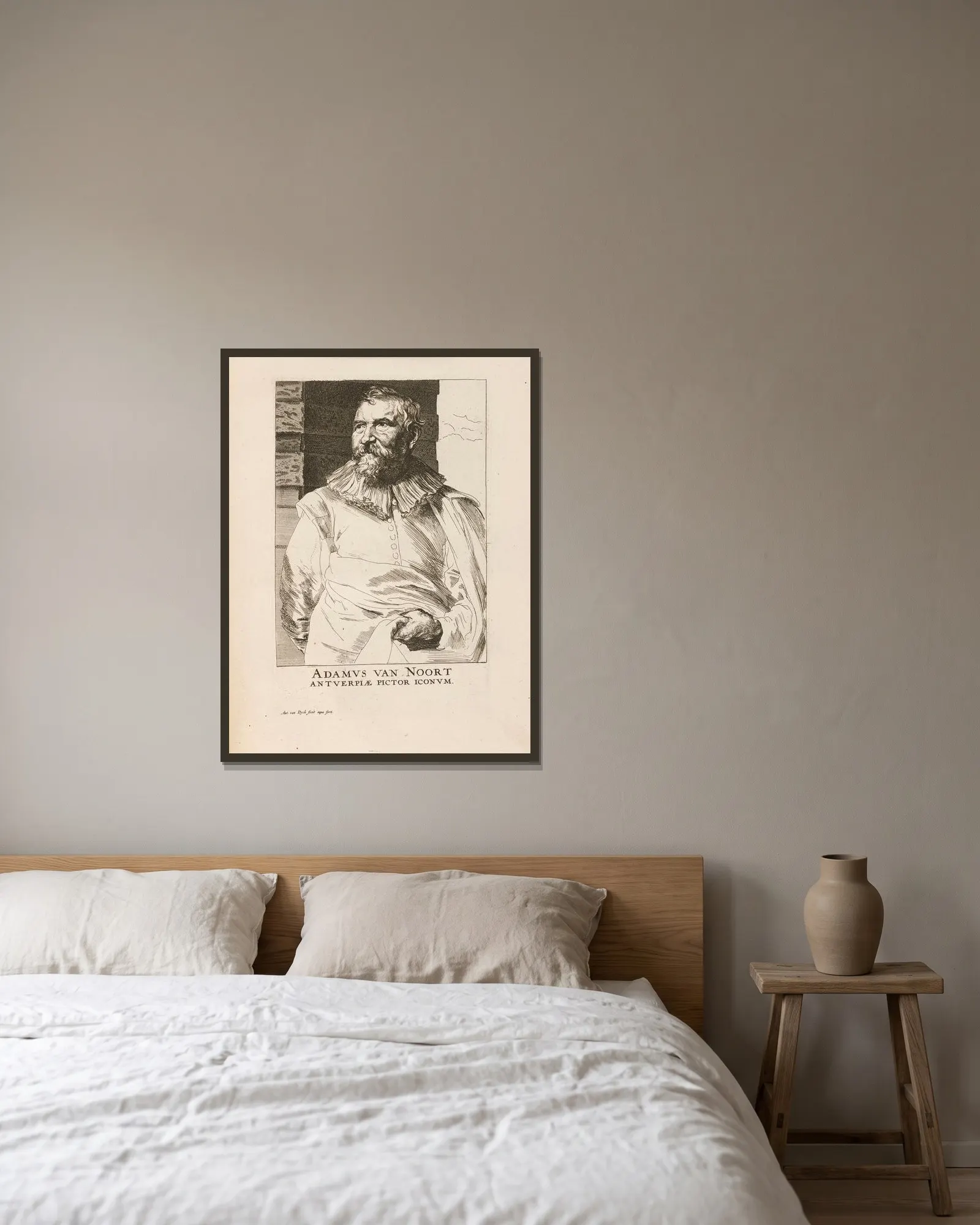 Adam van Noort av Anthony van Dyck inramad på en vägg