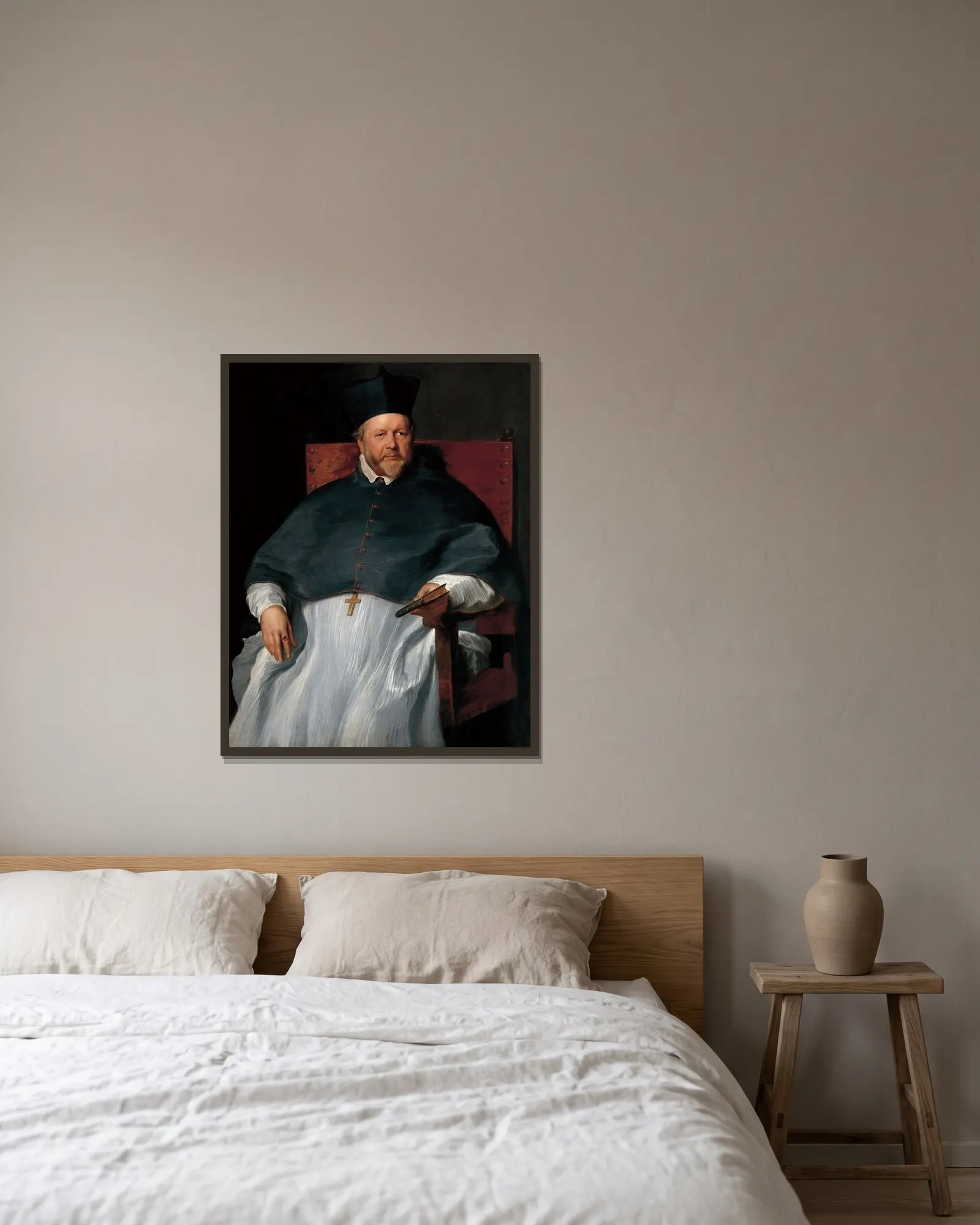 Bishop Jan Van Malderen av Anthony van Dyck inramad på en vägg