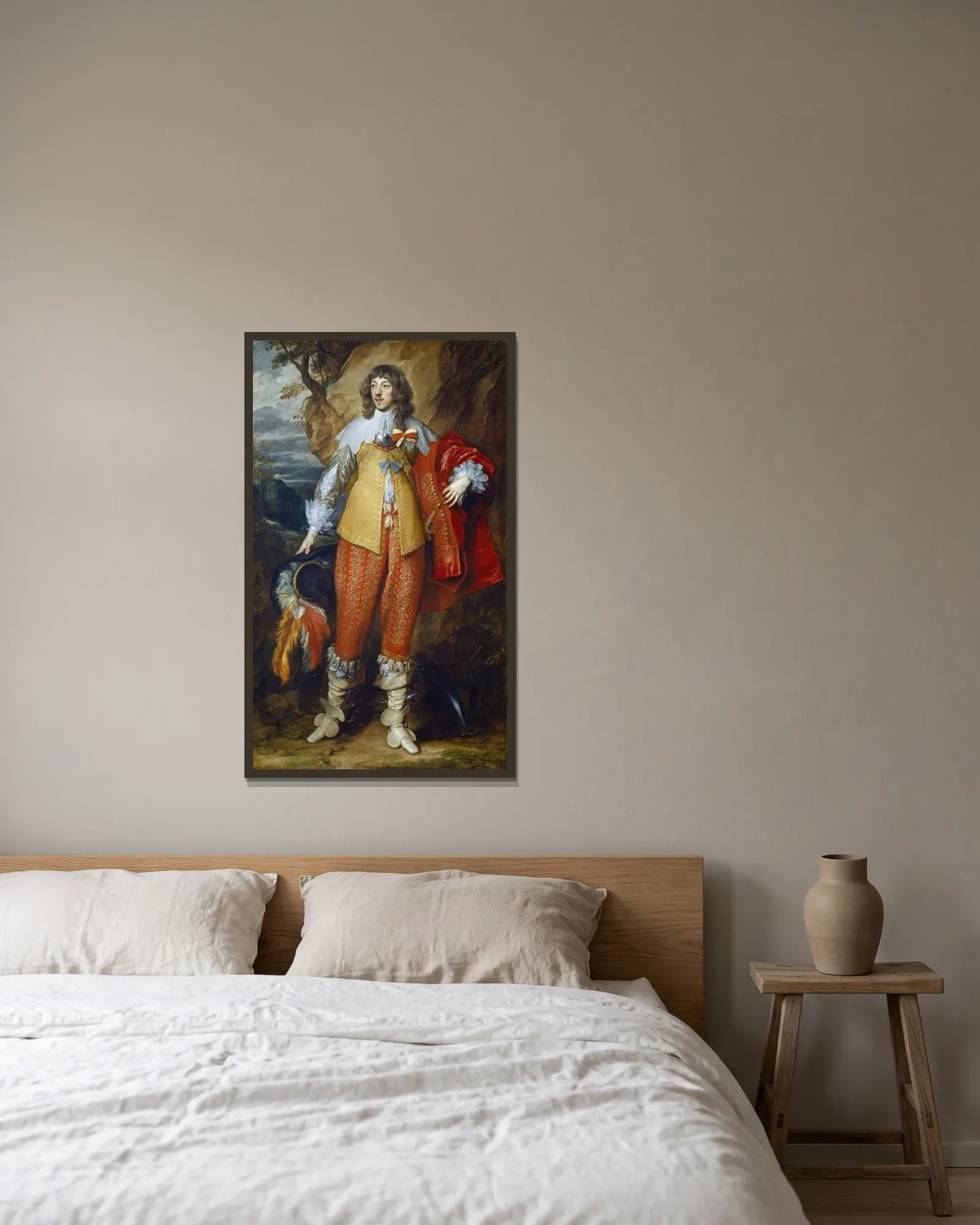 Henri II de Lorraine av Anthony van Dyck inramad på en vägg