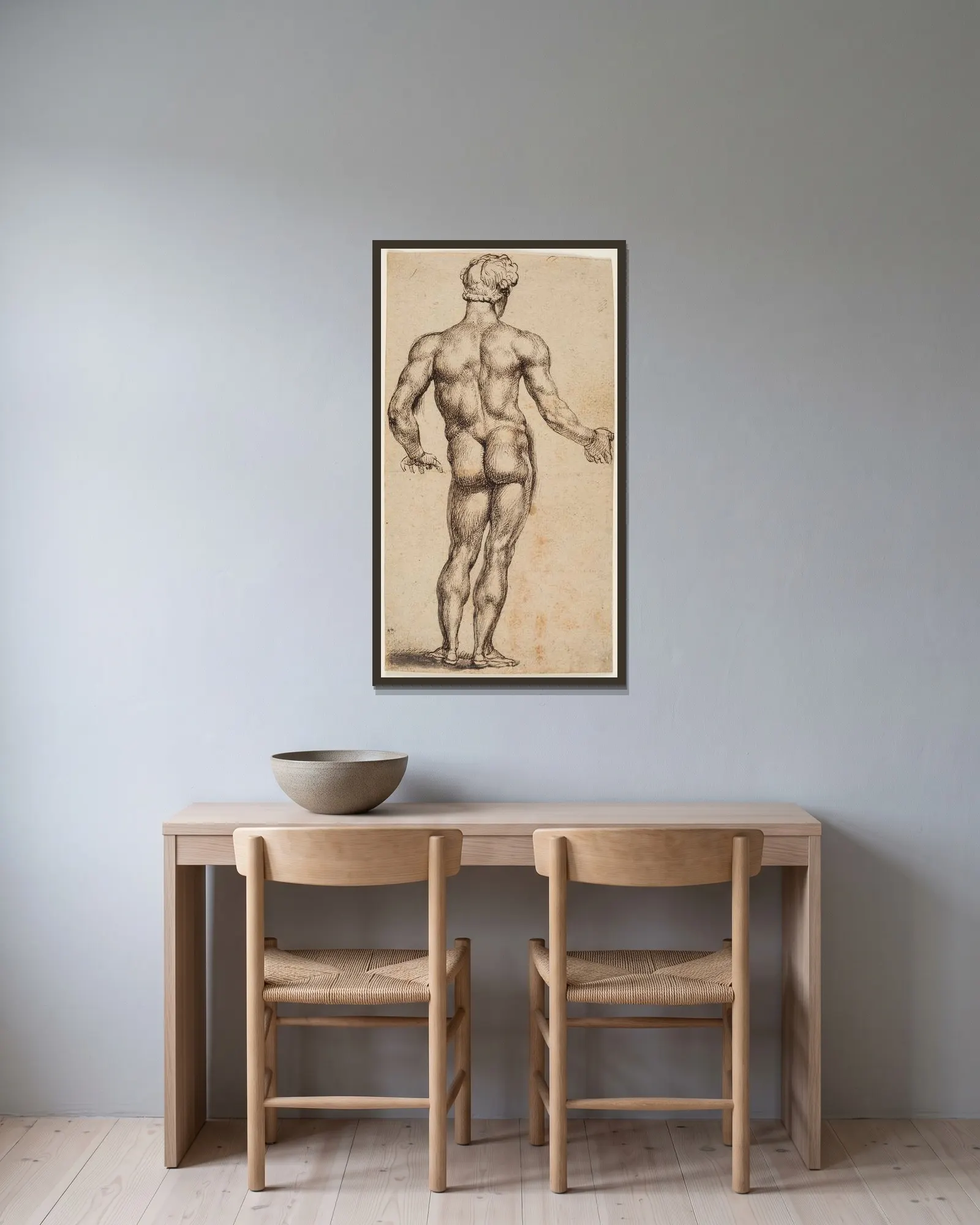 Mercury av Anthony van Dyck inramad på en vägg