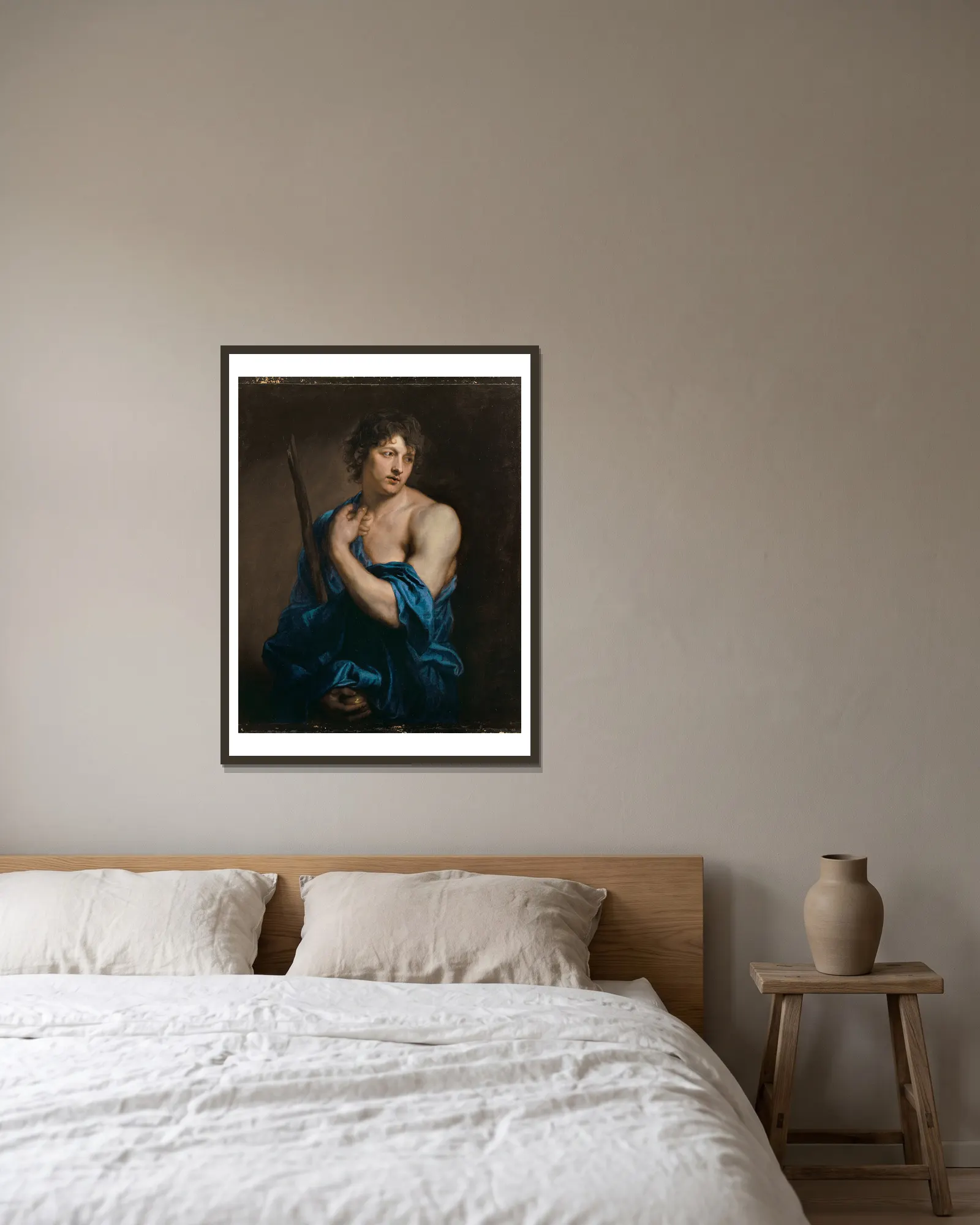 Paris av Anthony van Dyck inramad på en vägg