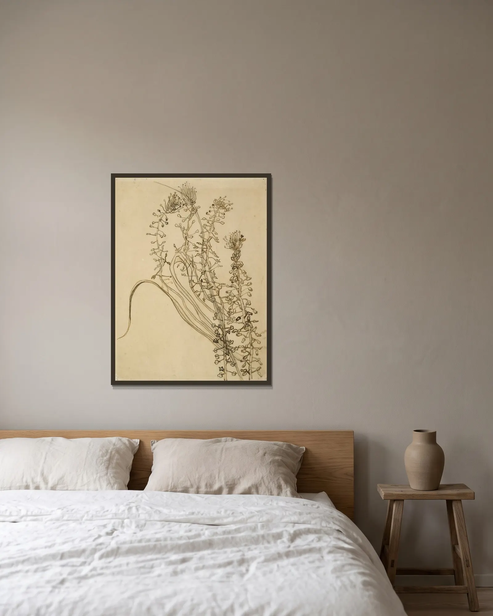 Tassel hyancinth av Vincent van Gogh inramad på en vägg