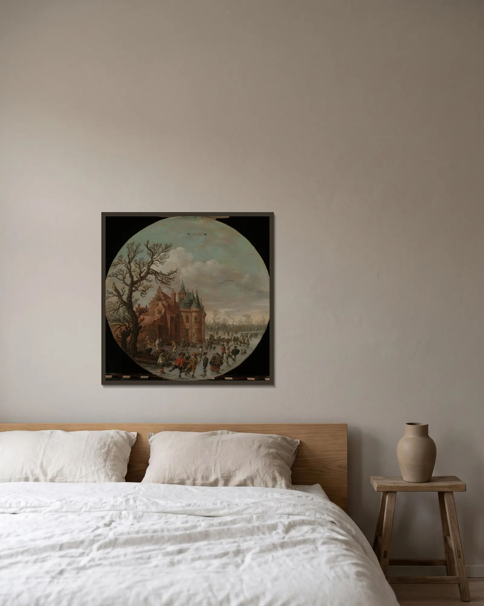 Winter av Jan van Goyen inramad på en vägg