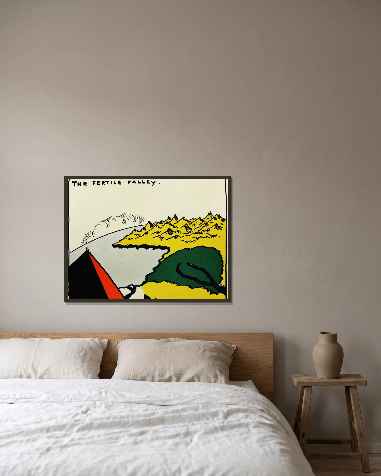 The fertile valley av Hendrik Willem Van Loon inramad på en vägg