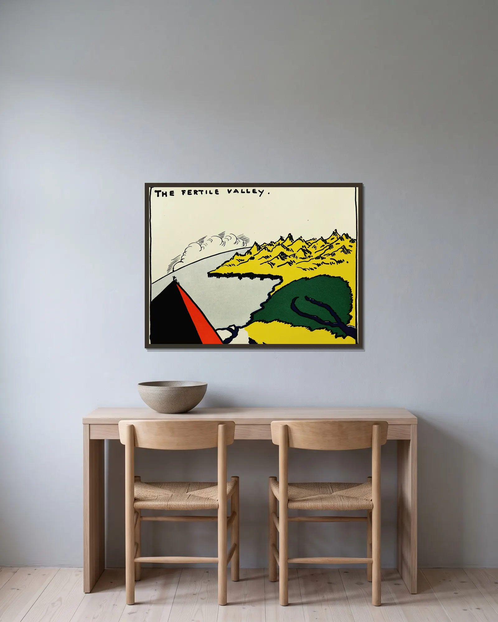 The fertile valley av Hendrik Willem Van Loon inramad på en vägg