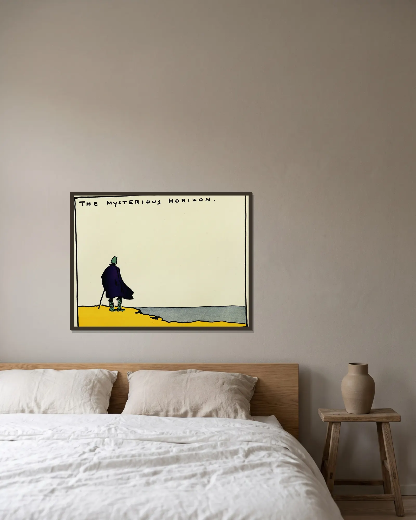 The mysterious horizon av Hendrik Willem Van Loon inramad på en vägg