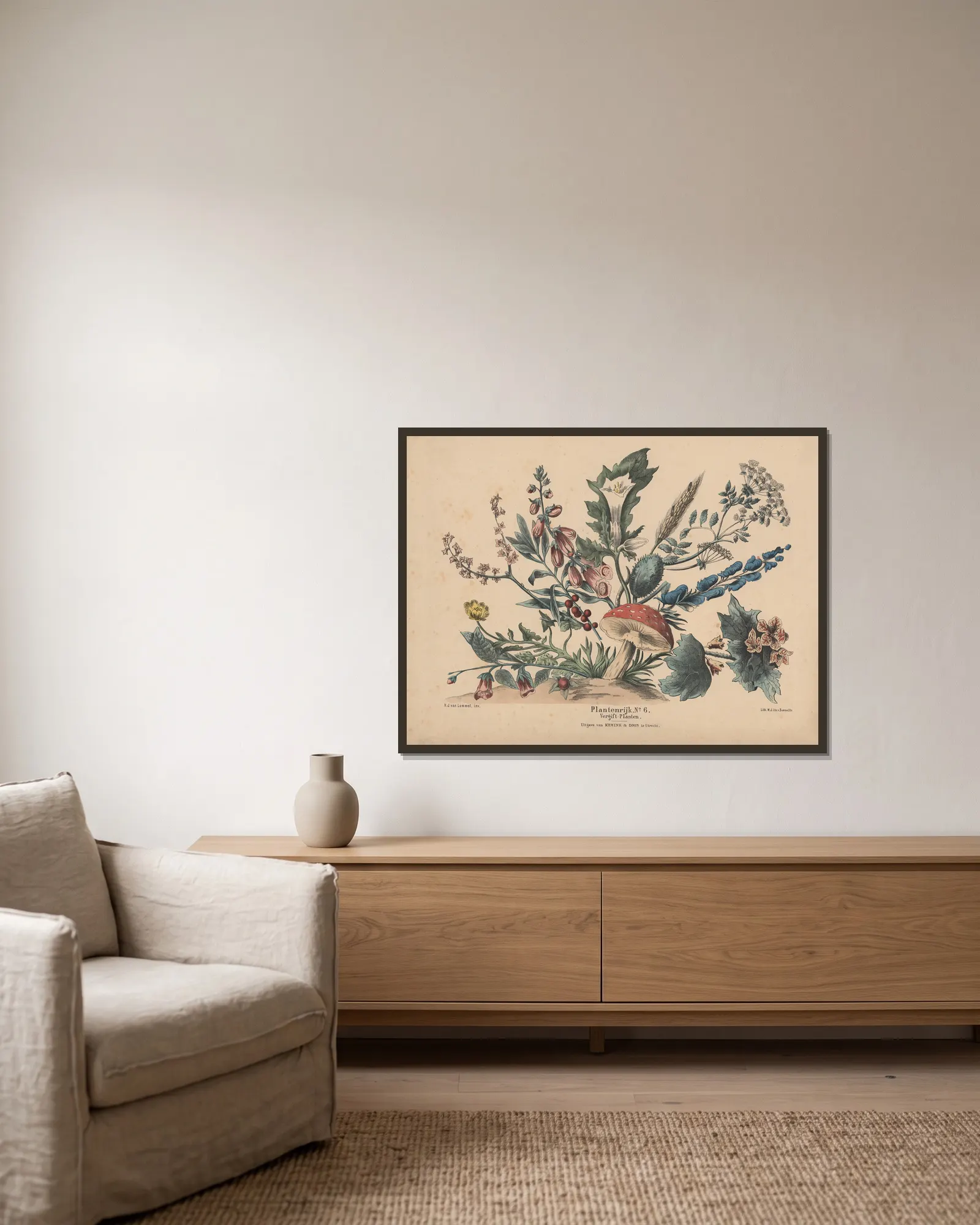 Vergift-Planten av Hendrik Jan van Lummel inramad på en vägg