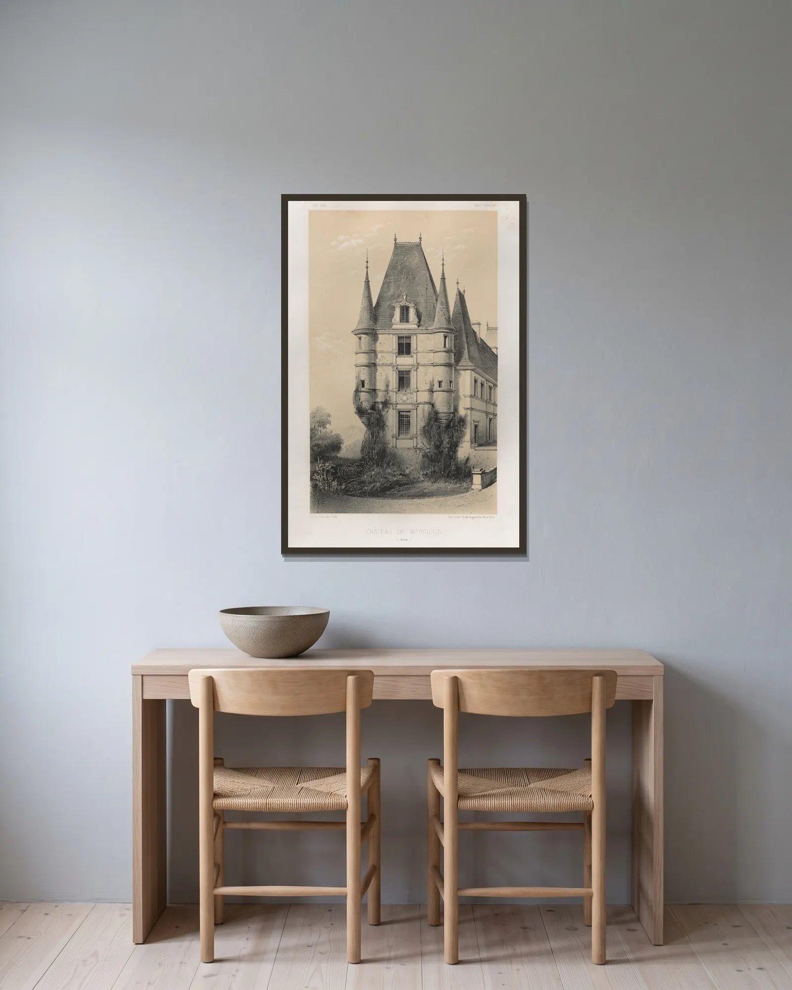 Château De Marchais (Aisne) av Victor Petit inramad på en vägg