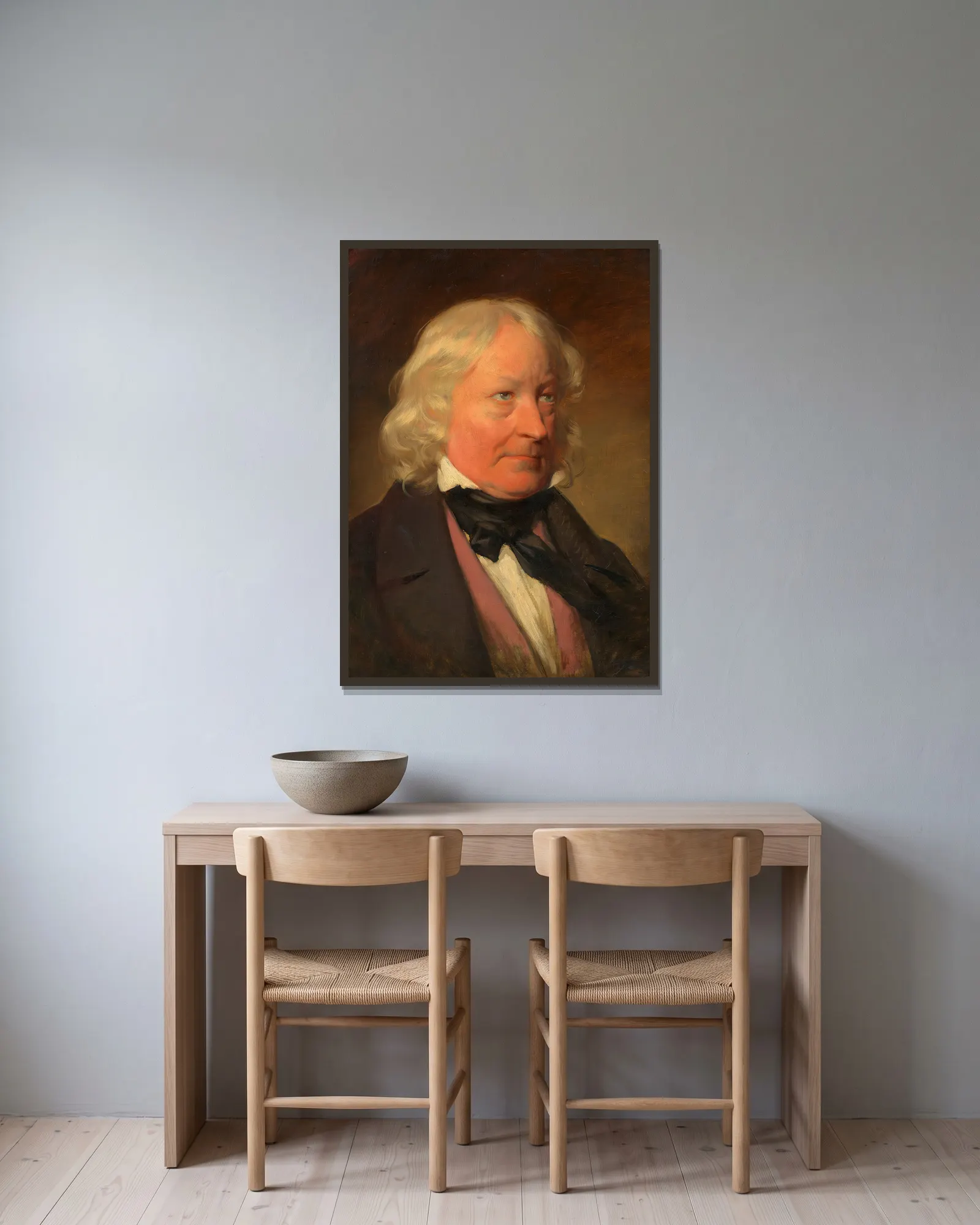 Bertel Thorwaldsen, Bildhauer av Friedrich von Amerling inramad på en vägg