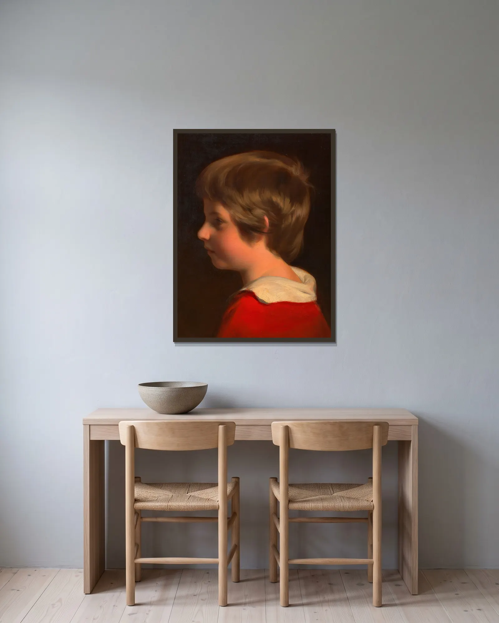 Friedrich Amerling (Sohn des Künstlers) av Friedrich von Amerling inramad på en vägg