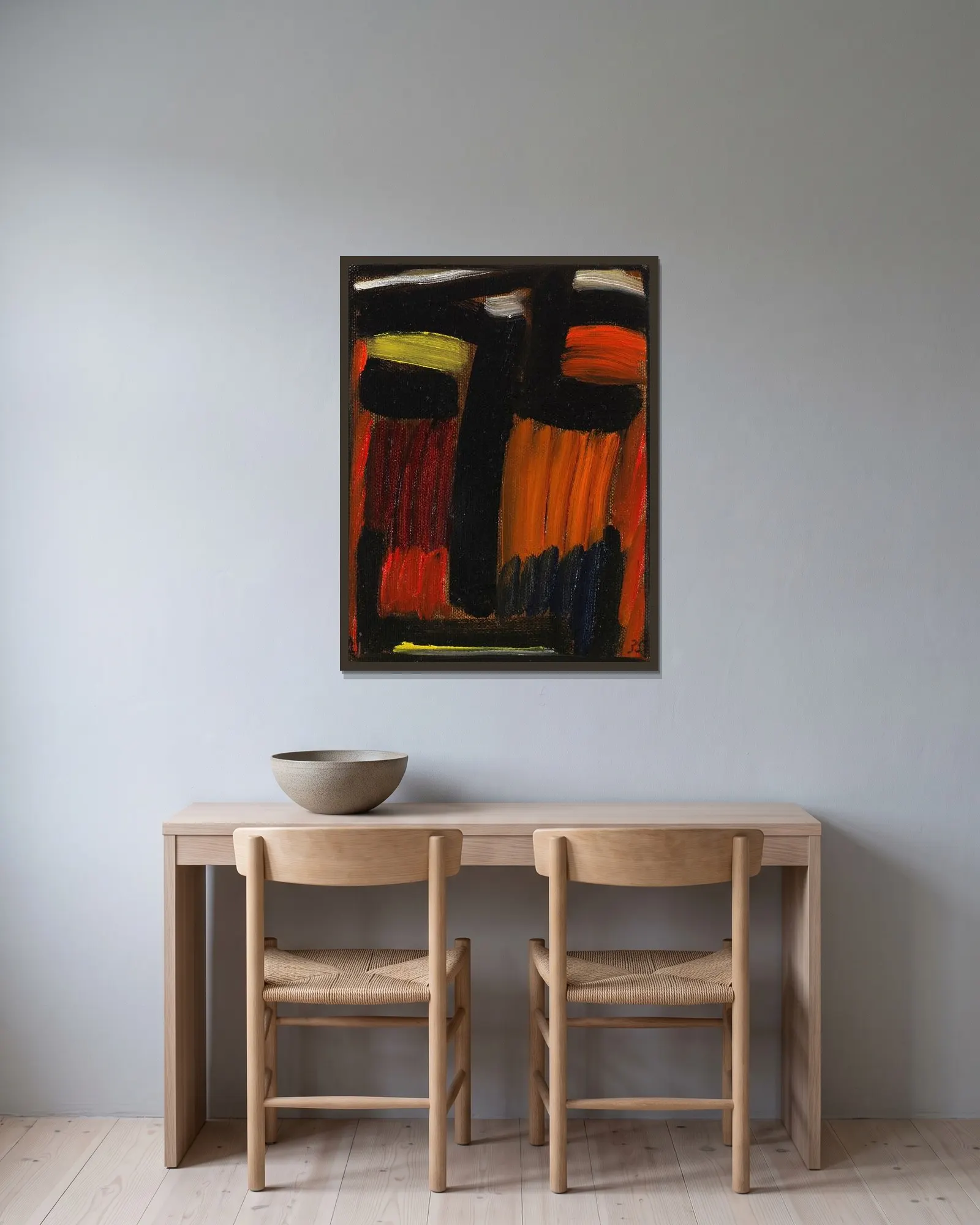 Meditation, 1935 – nr 1 av Alexej von Jawlensky inramad på en vägg