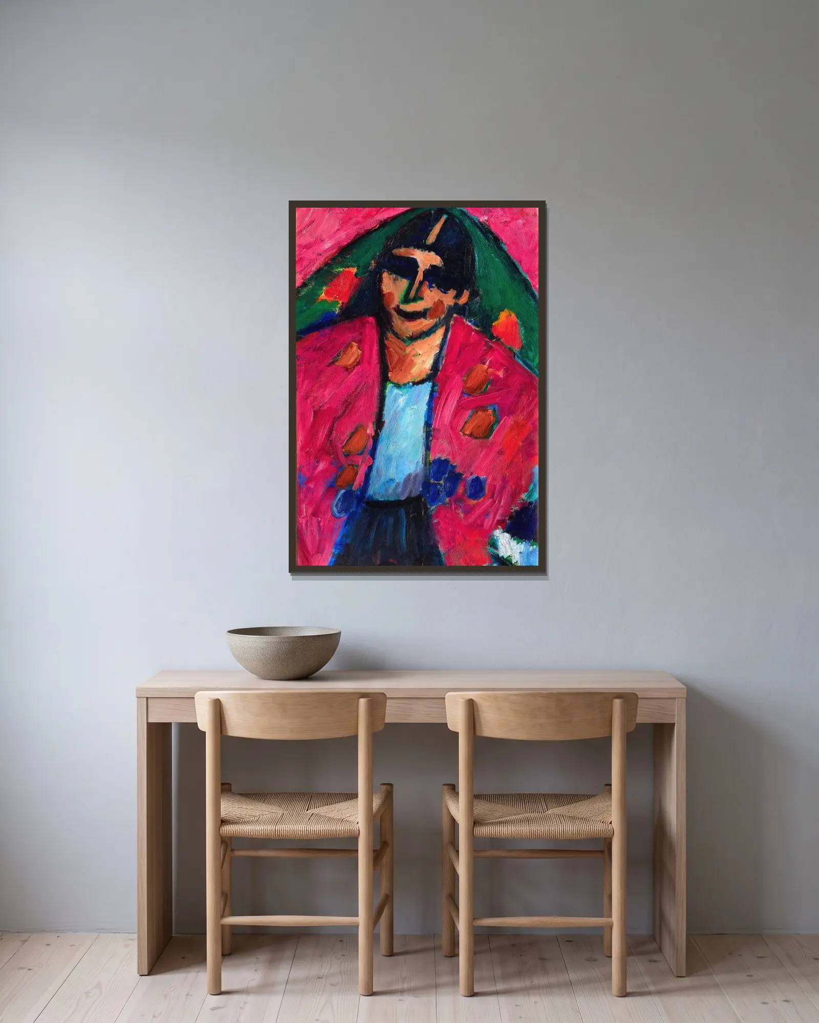 Spanier (Spaniard) av Alexej von Jawlensky inramad på en vägg