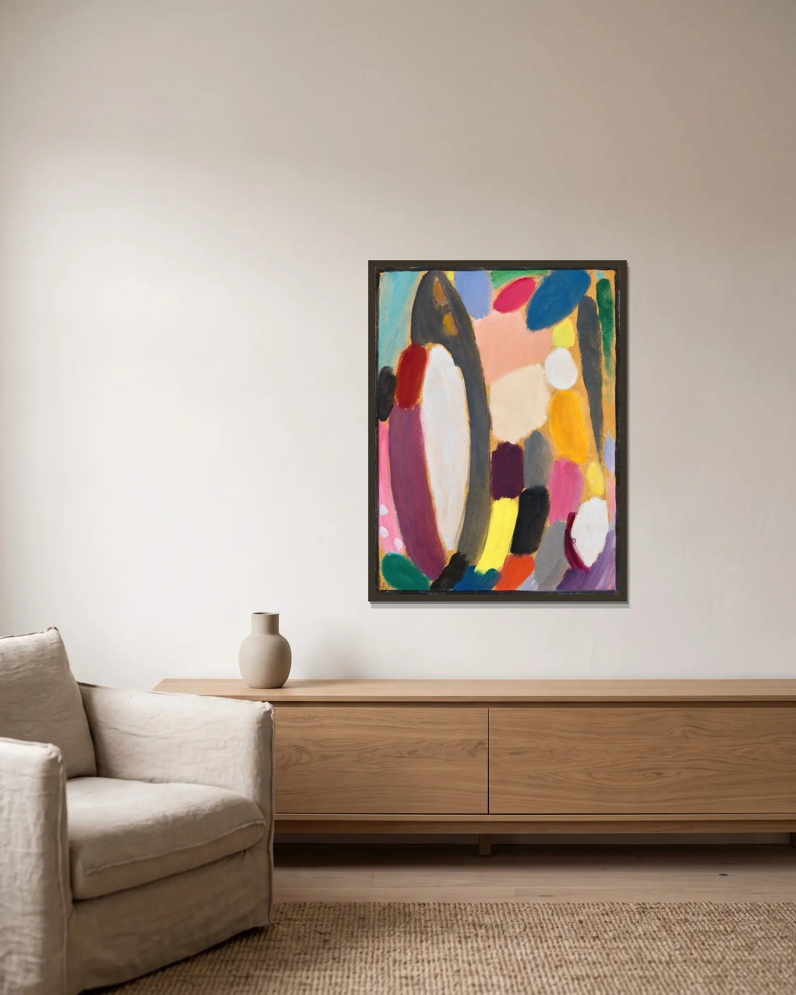 Variation av Alexej von Jawlensky inramad på en vägg