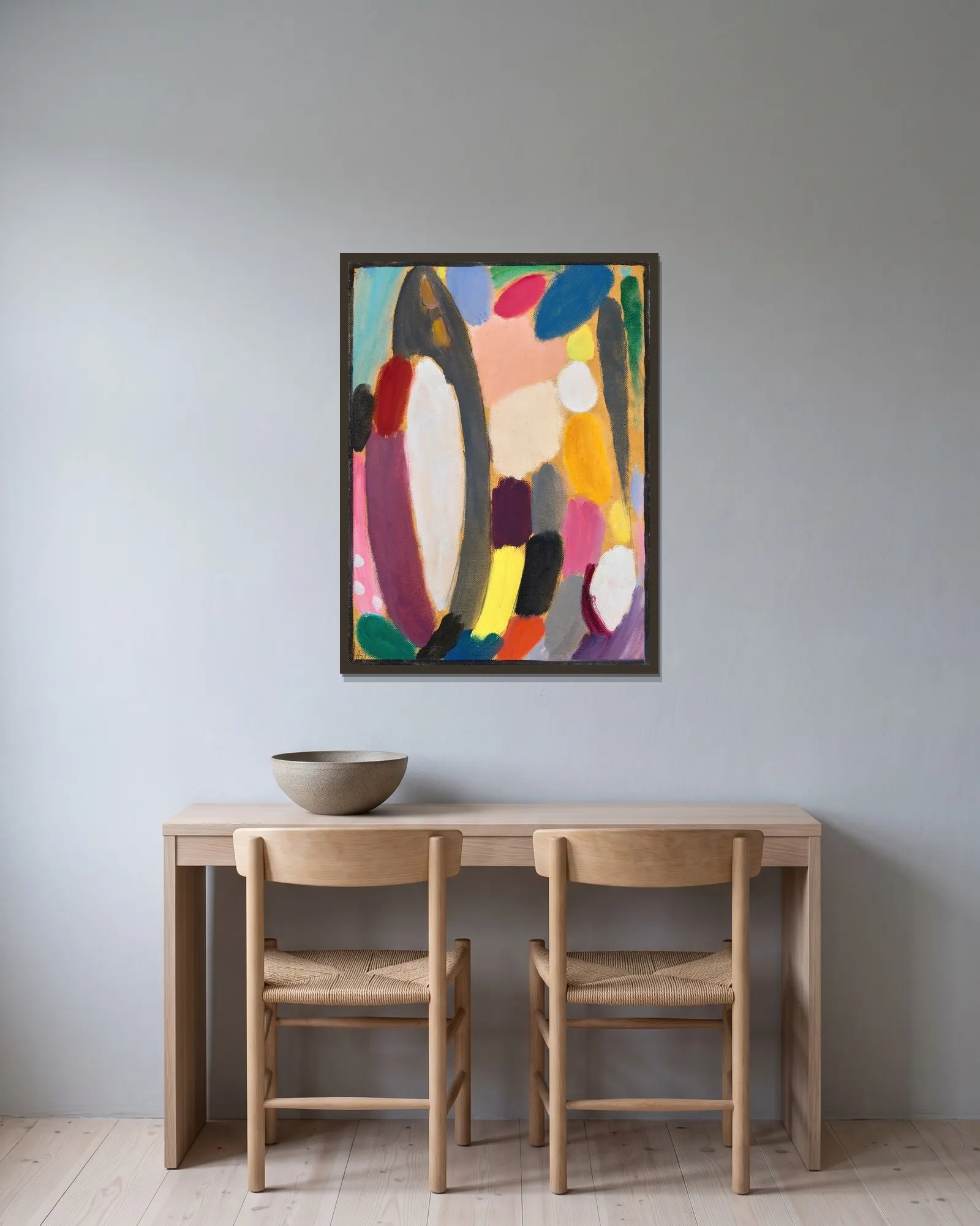 Variation av Alexej von Jawlensky inramad på en vägg