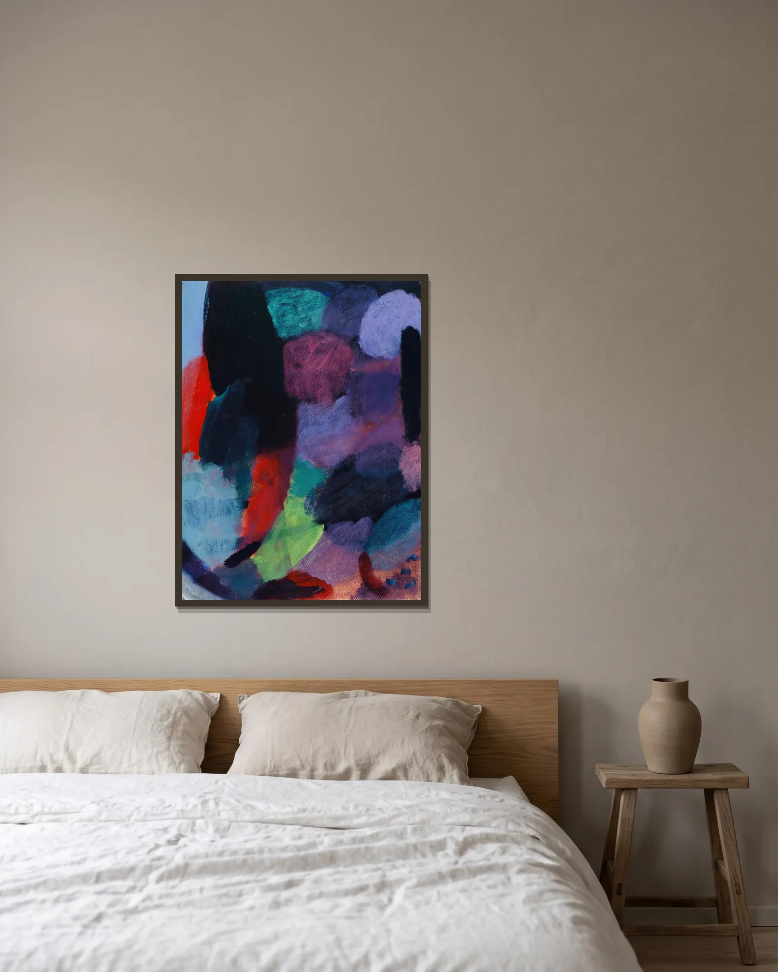 Variation,Night av Alexej von Jawlensky inramad på en vägg