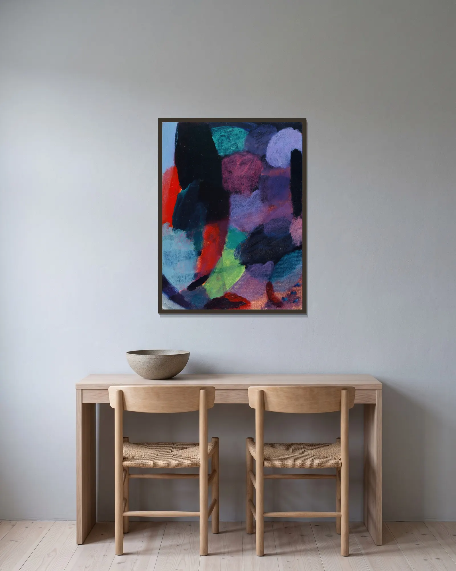 Variation,Night av Alexej von Jawlensky inramad på en vägg