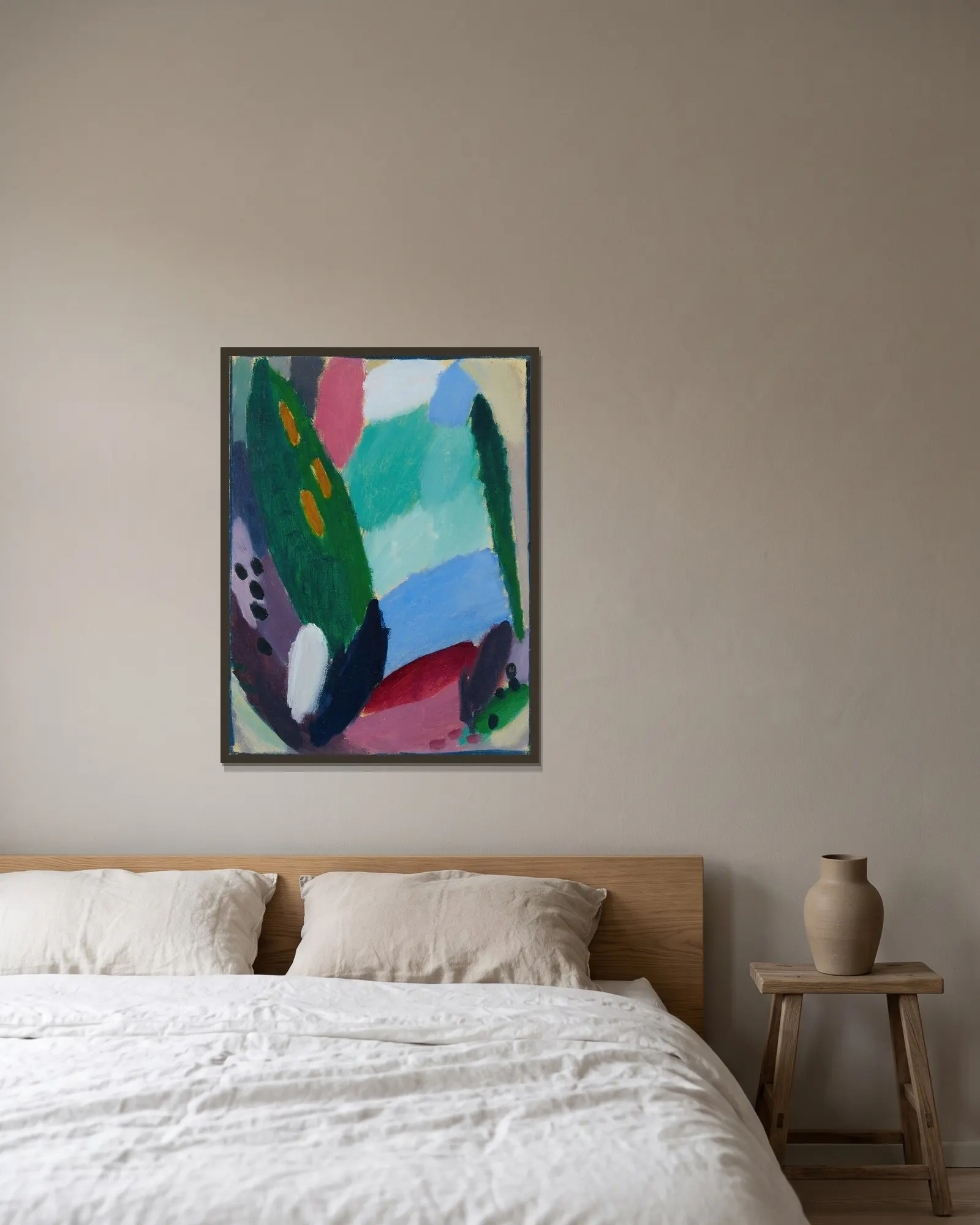 Variation No. 10 av Alexej von Jawlensky inramad på en vägg