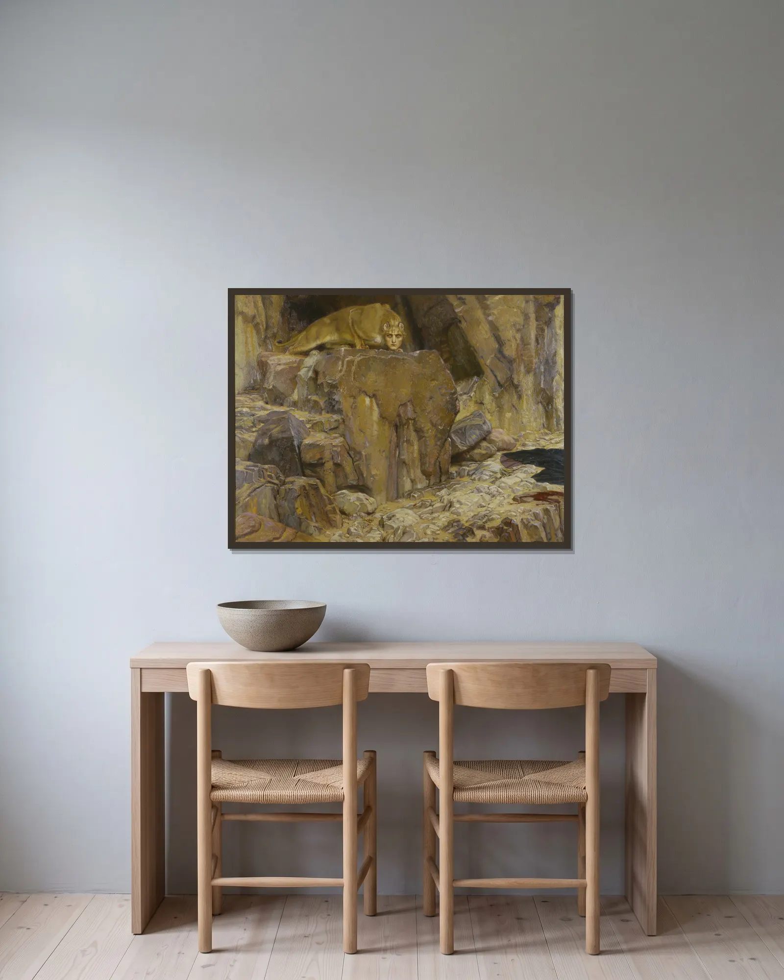 The Sphinx av Georg Von Rosen inramad på en vägg