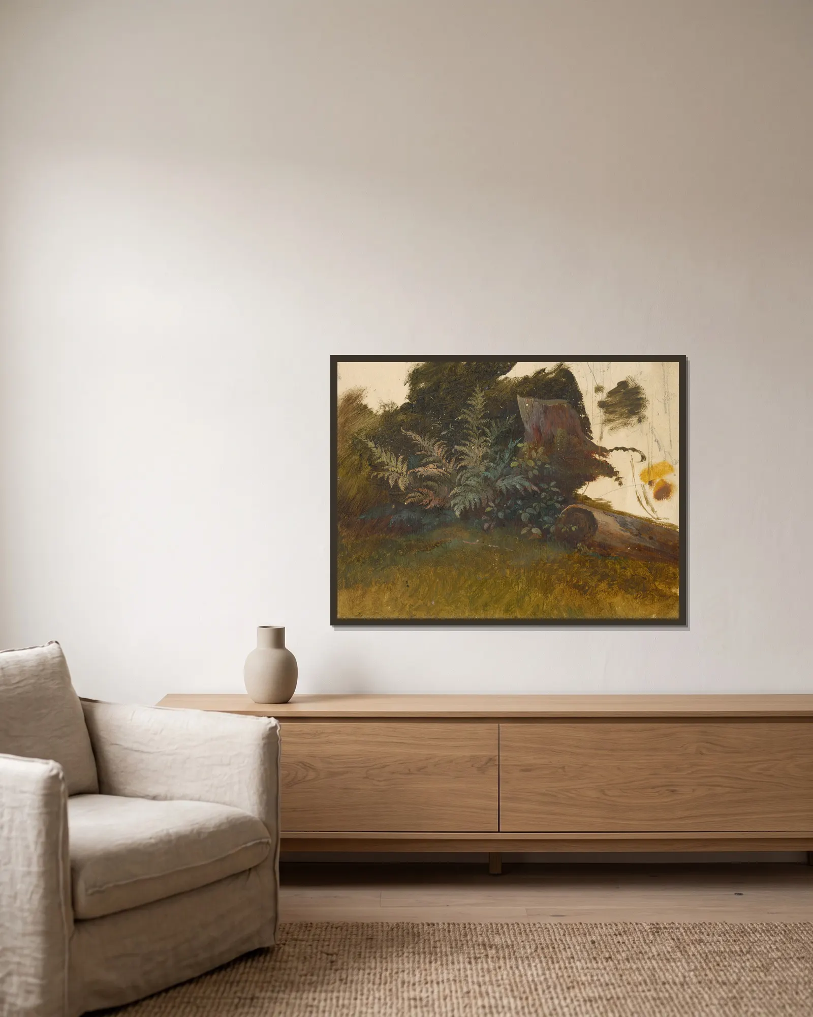 Mountain Vegetation av Friedrich Carl von Scheidlin inramad på en vägg