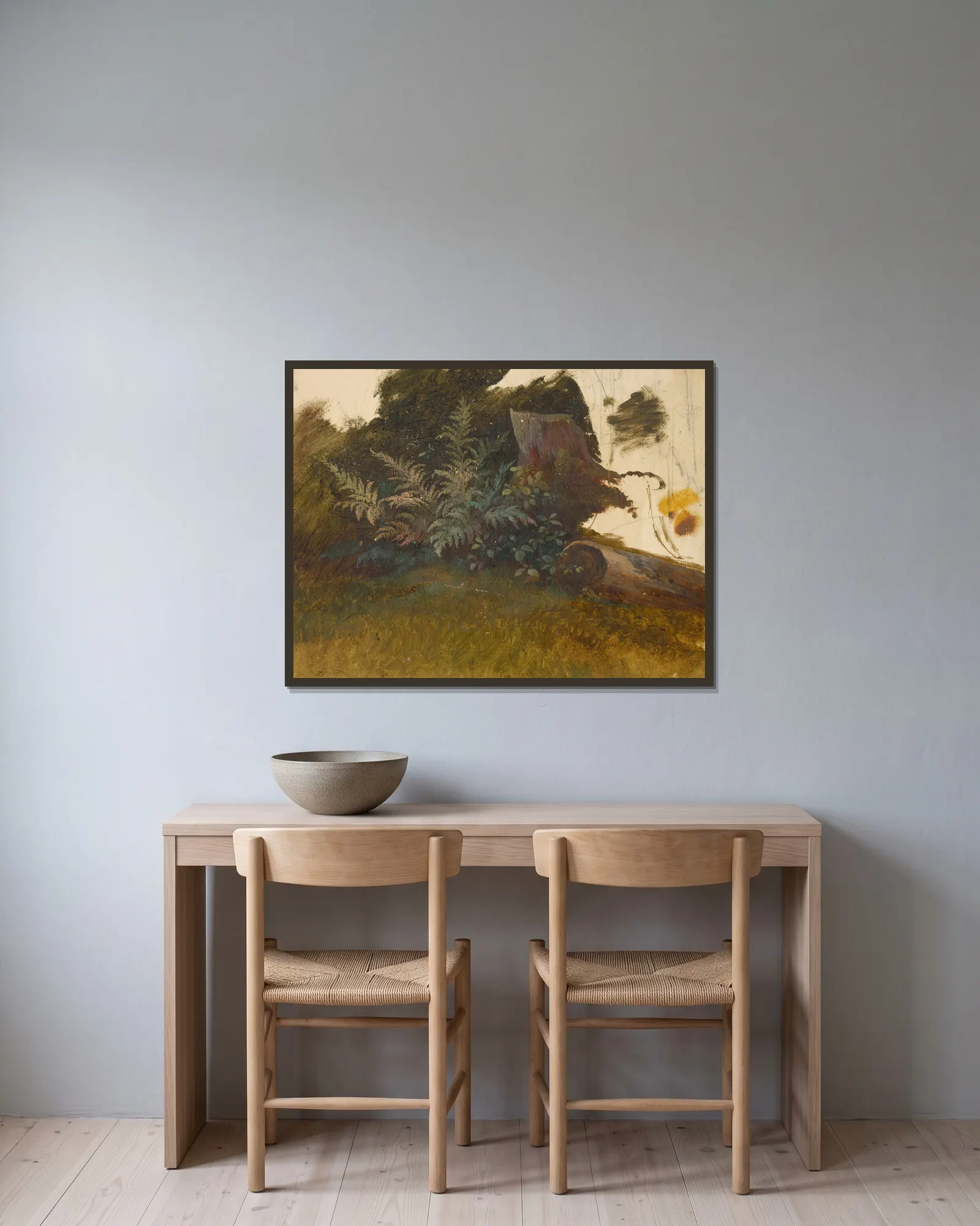 Mountain Vegetation av Friedrich Carl von Scheidlin inramad på en vägg