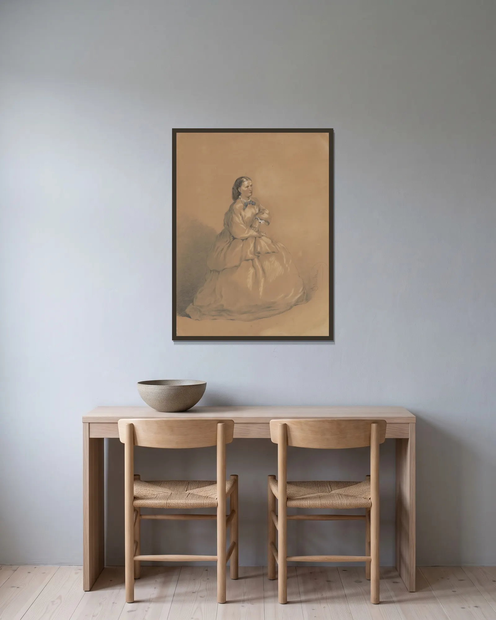 Seated av Friedrich Carl von Scheidlin inramad på en vägg