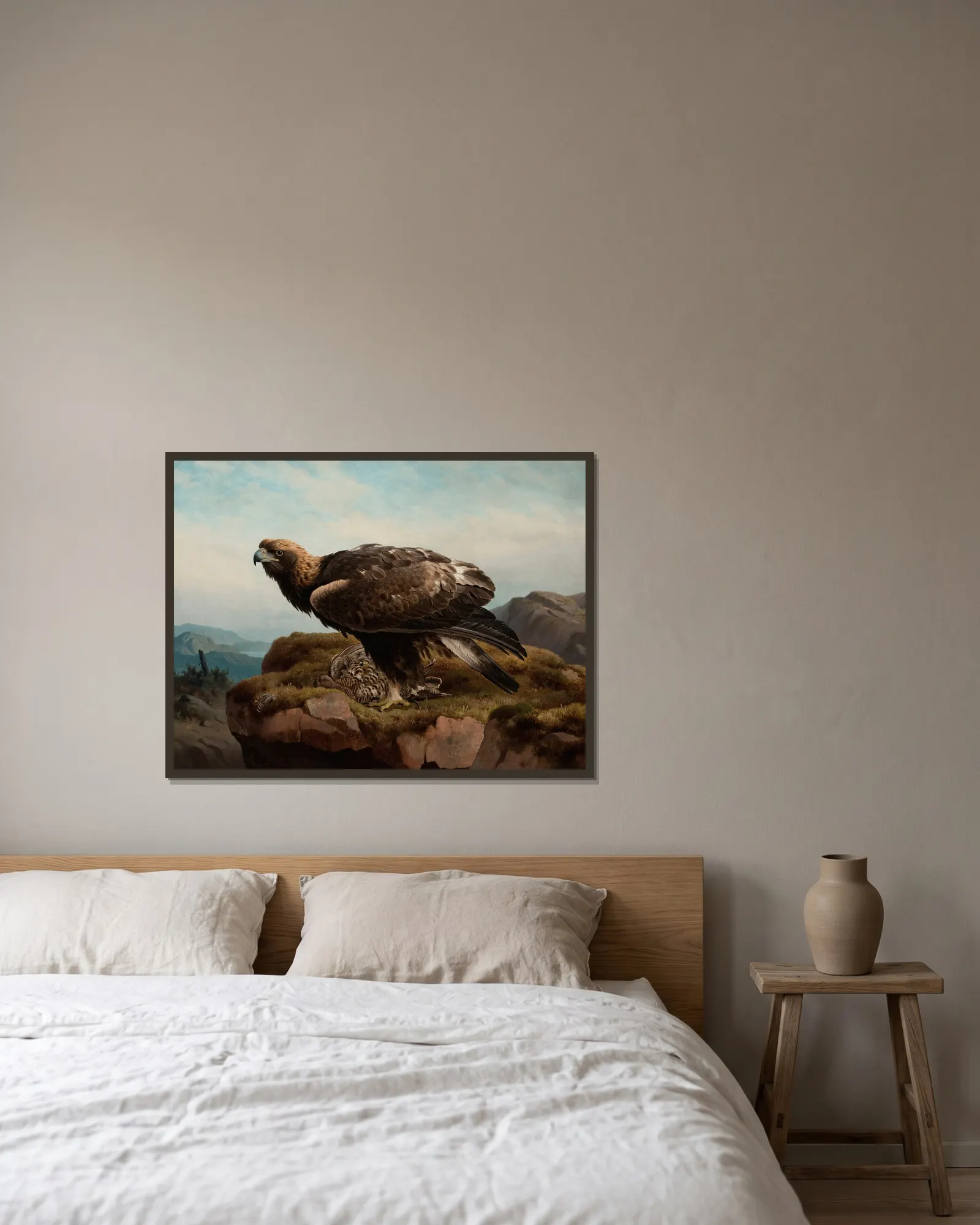 Golden Eagle At A Cliff’s Edge av Ferdinand von Wright inramad på en vägg