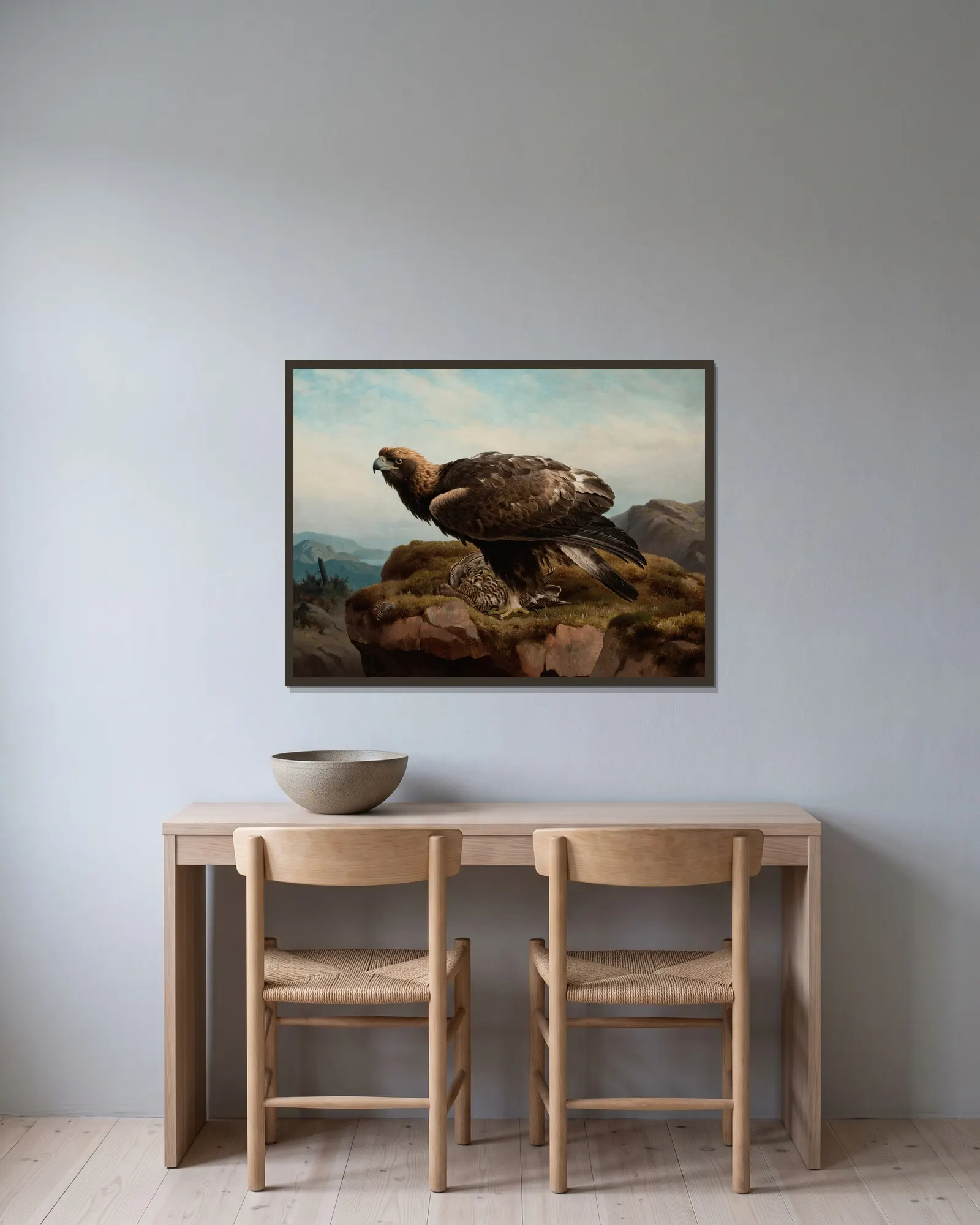 Golden Eagle At A Cliff’s Edge av Ferdinand von Wright inramad på en vägg