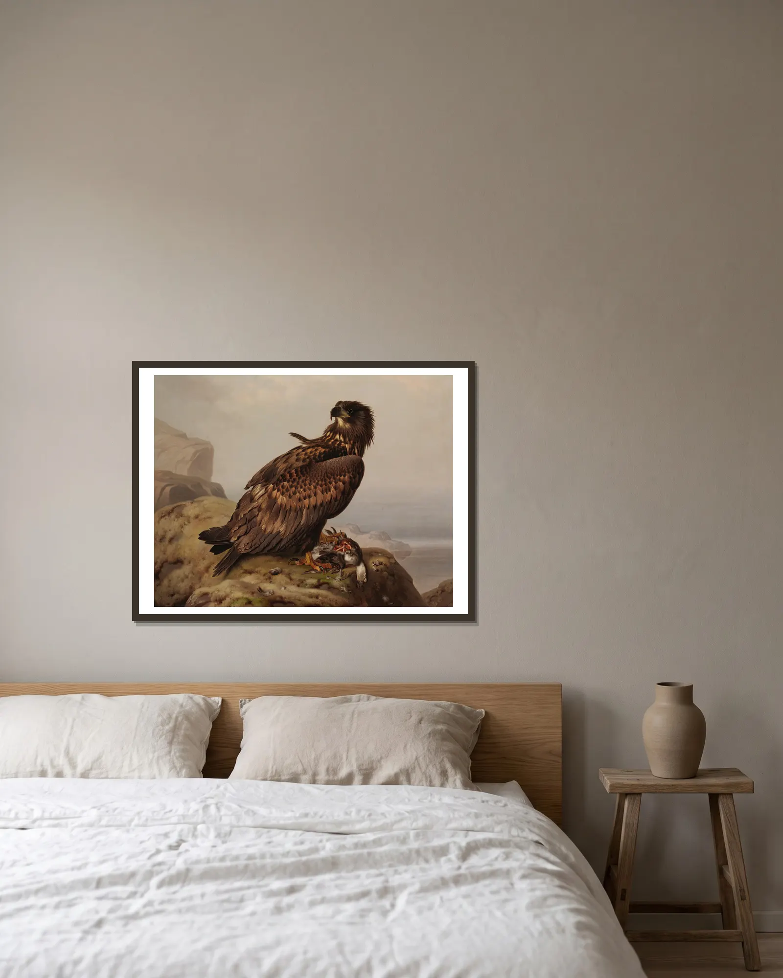 White-Tailed Eagle With Its Prey av Ferdinand von Wright inramad på en vägg