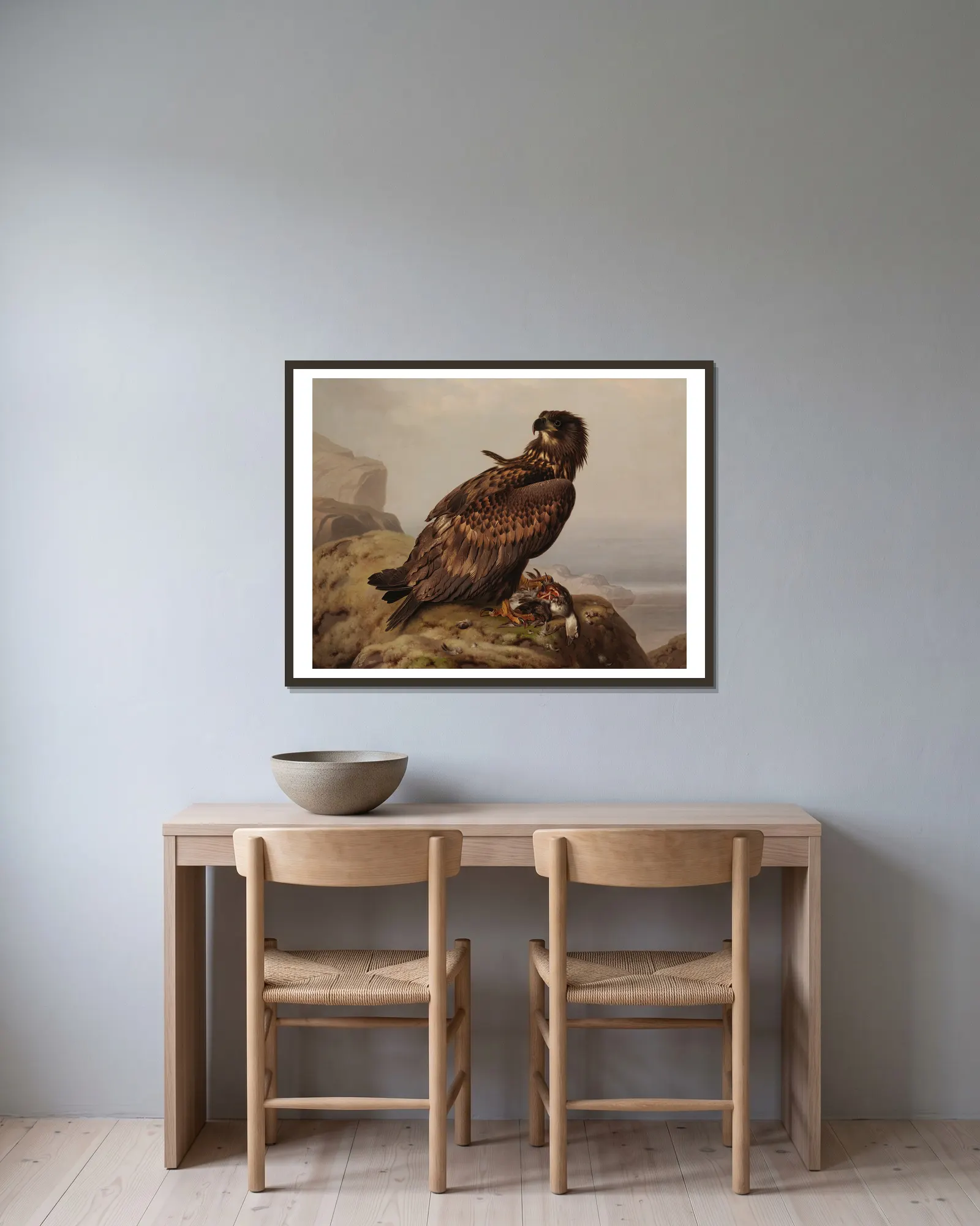 White-Tailed Eagle With Its Prey av Ferdinand von Wright inramad på en vägg
