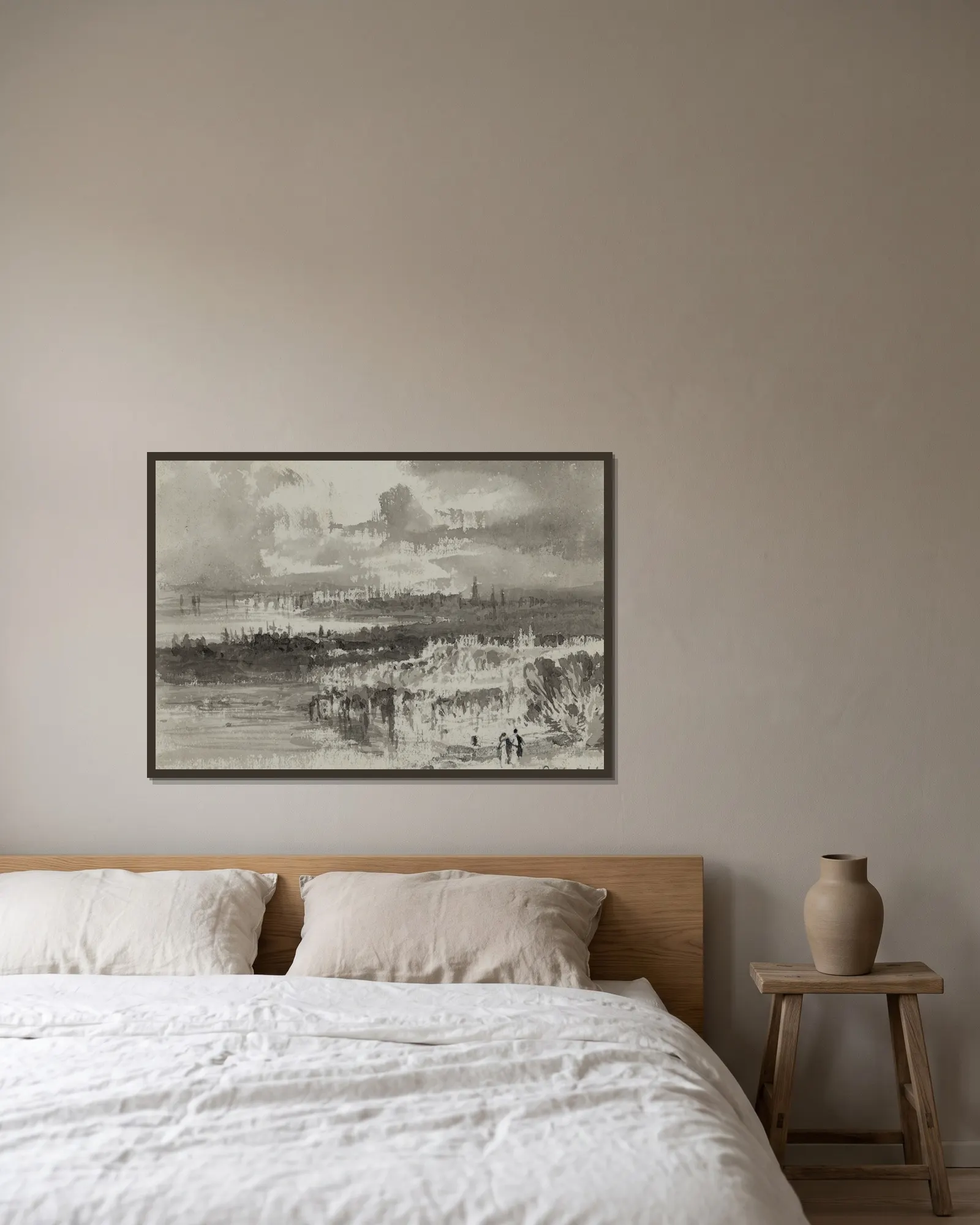 Landscape av Robert Walter Weir inramad på en vägg