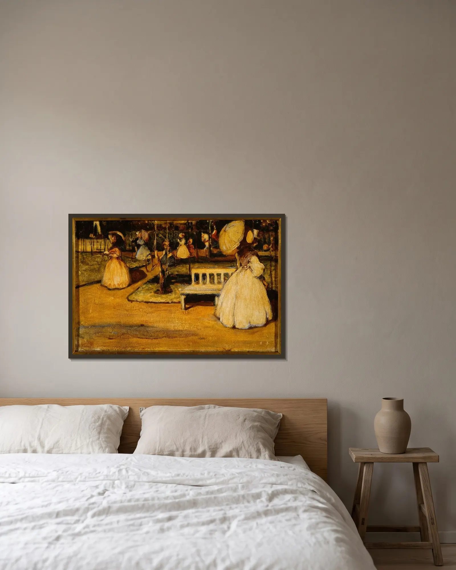 Clear Air av Wassily Kandinsky inramad på en vägg