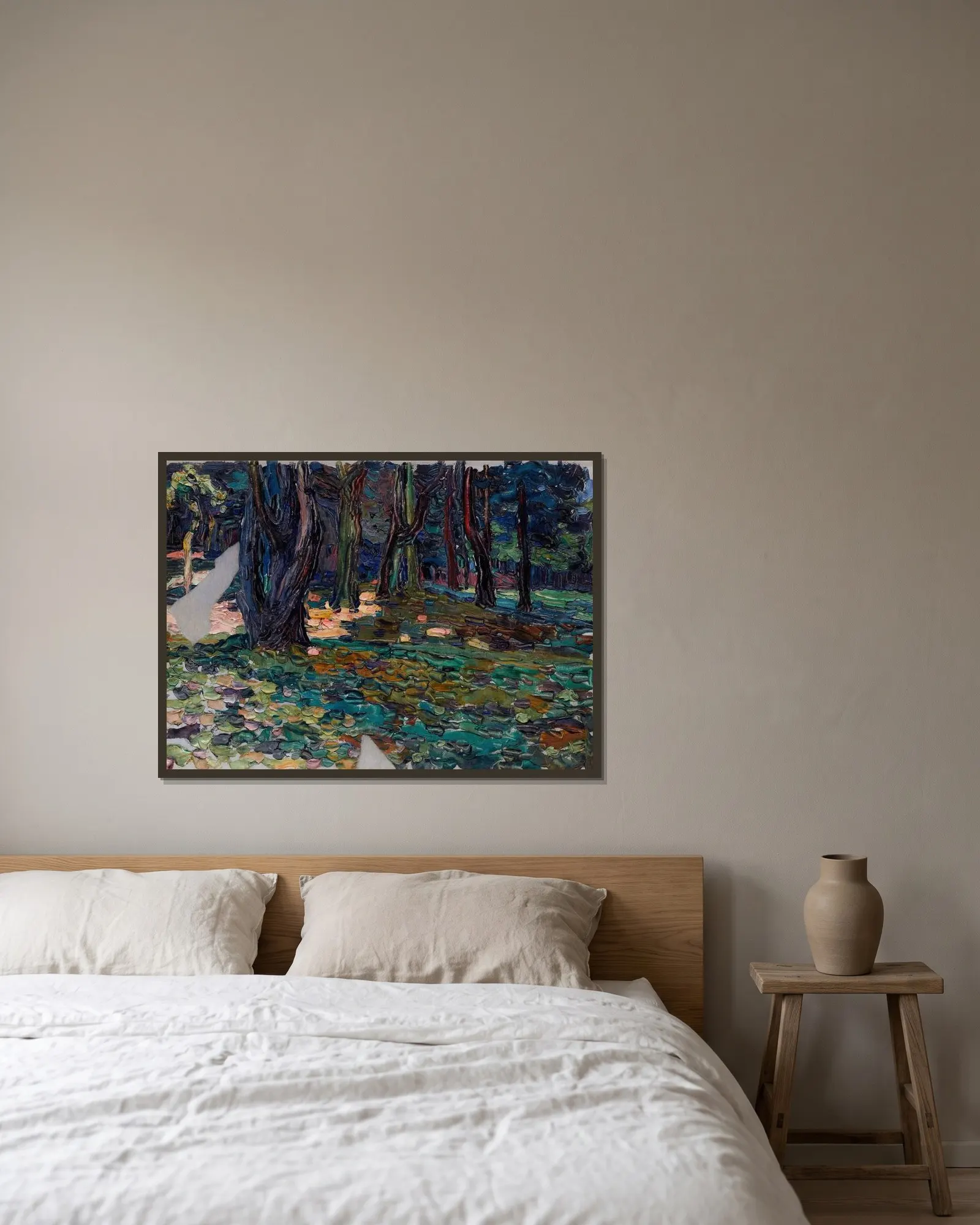 Parc de Saint-Cloud av Wassily Kandinsky inramad på en vägg