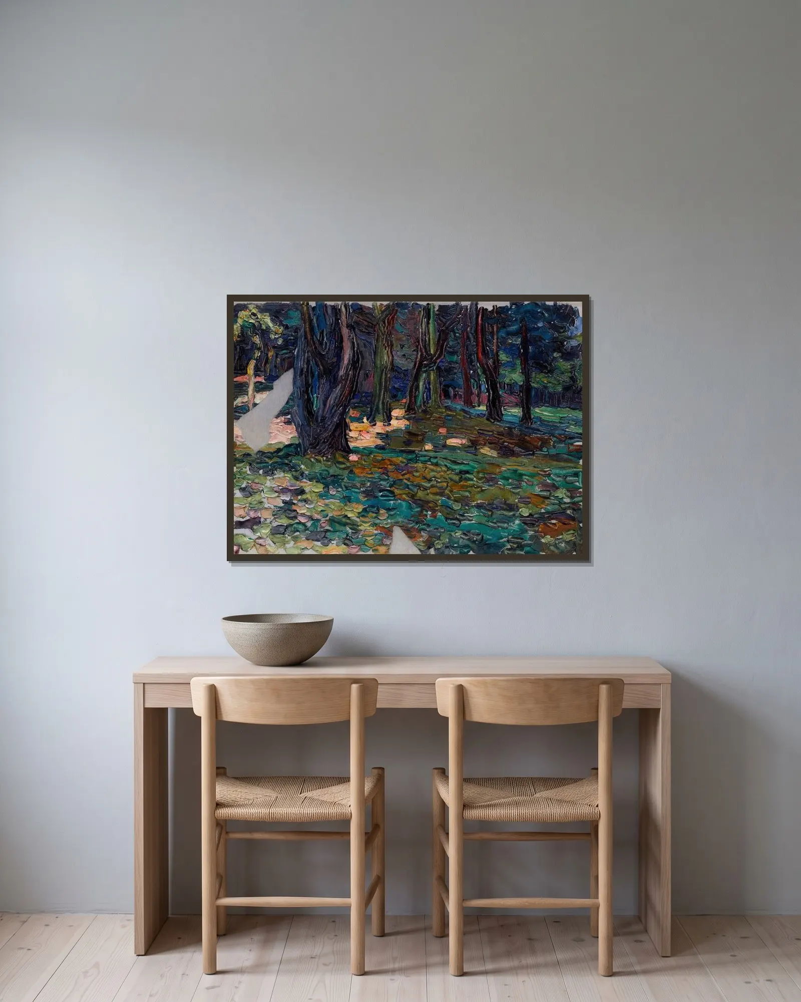 Parc de Saint-Cloud av Wassily Kandinsky inramad på en vägg