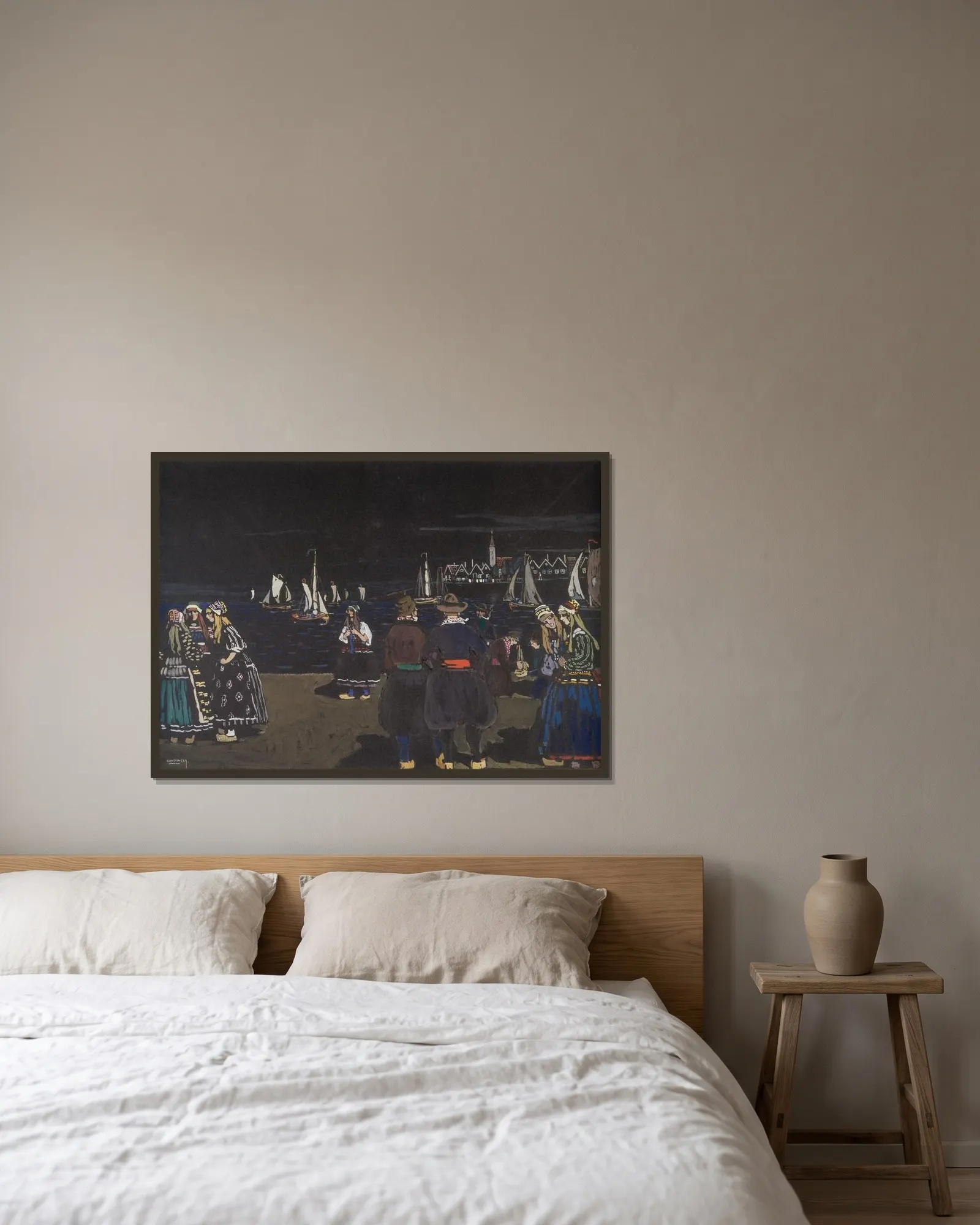 Saturday Break (Holland) av Wassily Kandinsky inramad på en vägg