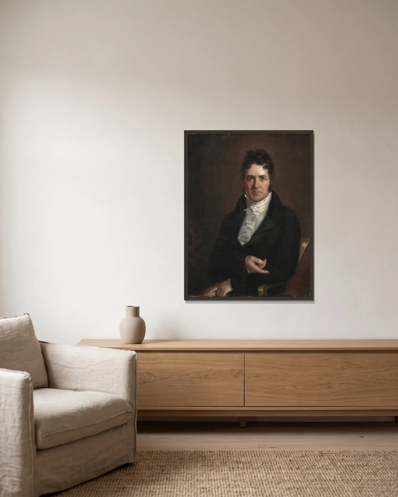 Thomas Abthorpe Cooper av John Wesley Jarvis inramad på en vägg