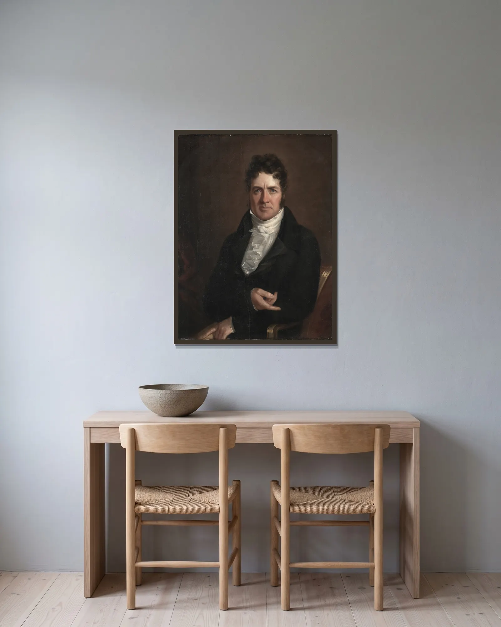 Thomas Abthorpe Cooper av John Wesley Jarvis inramad på en vägg