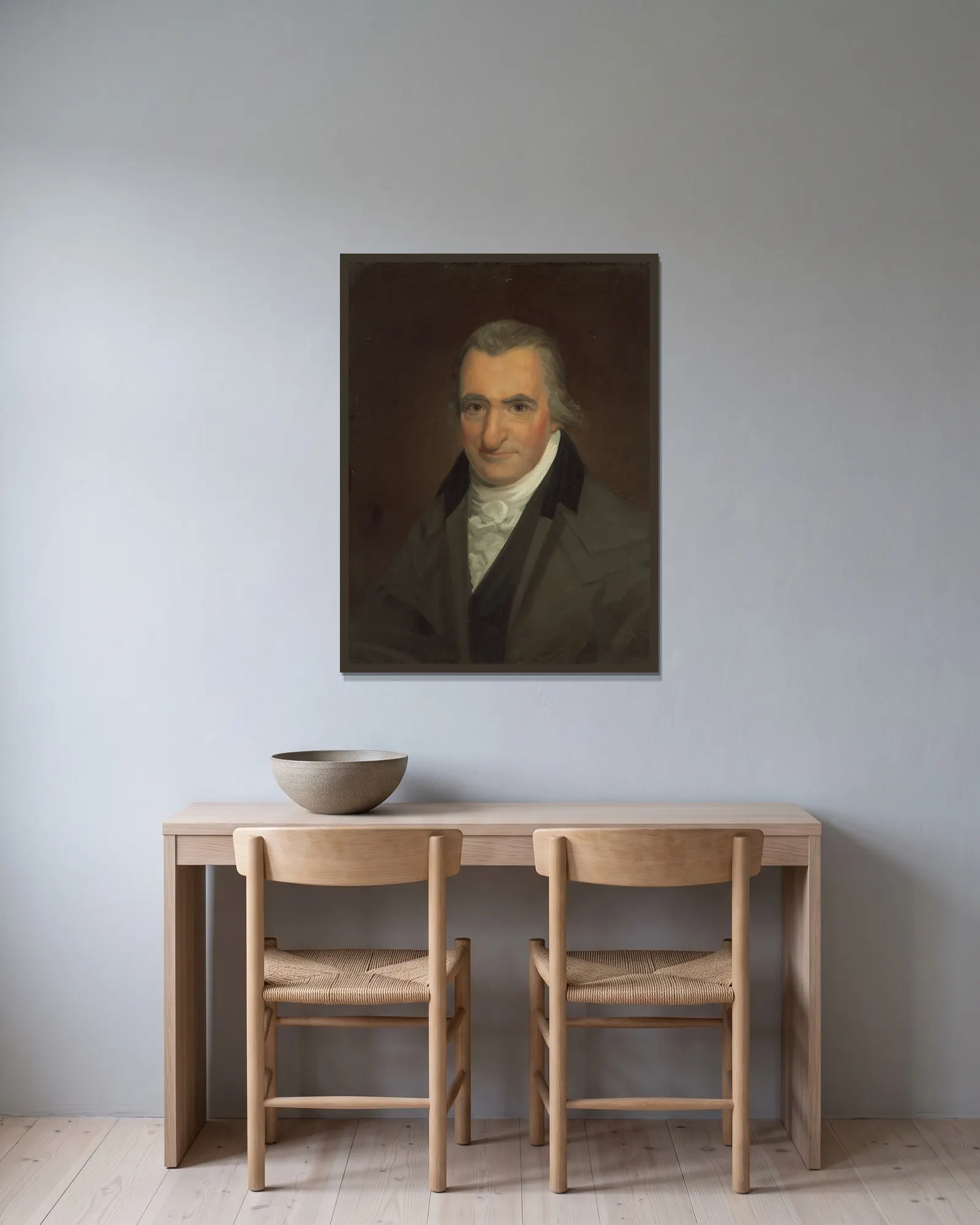 Thomas Paine av John Wesley Jarvis inramad på en vägg