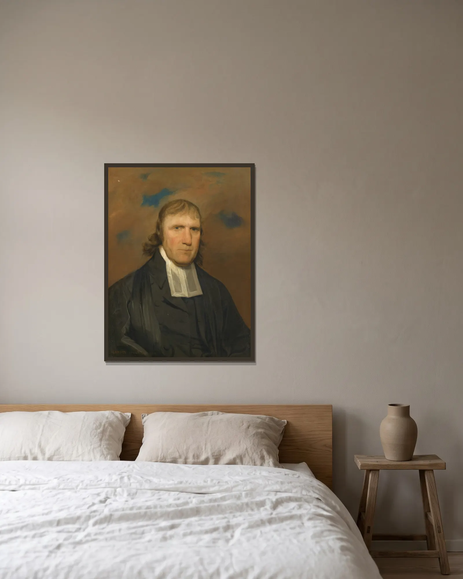 William Linn av John Wesley Jarvis inramad på en vägg