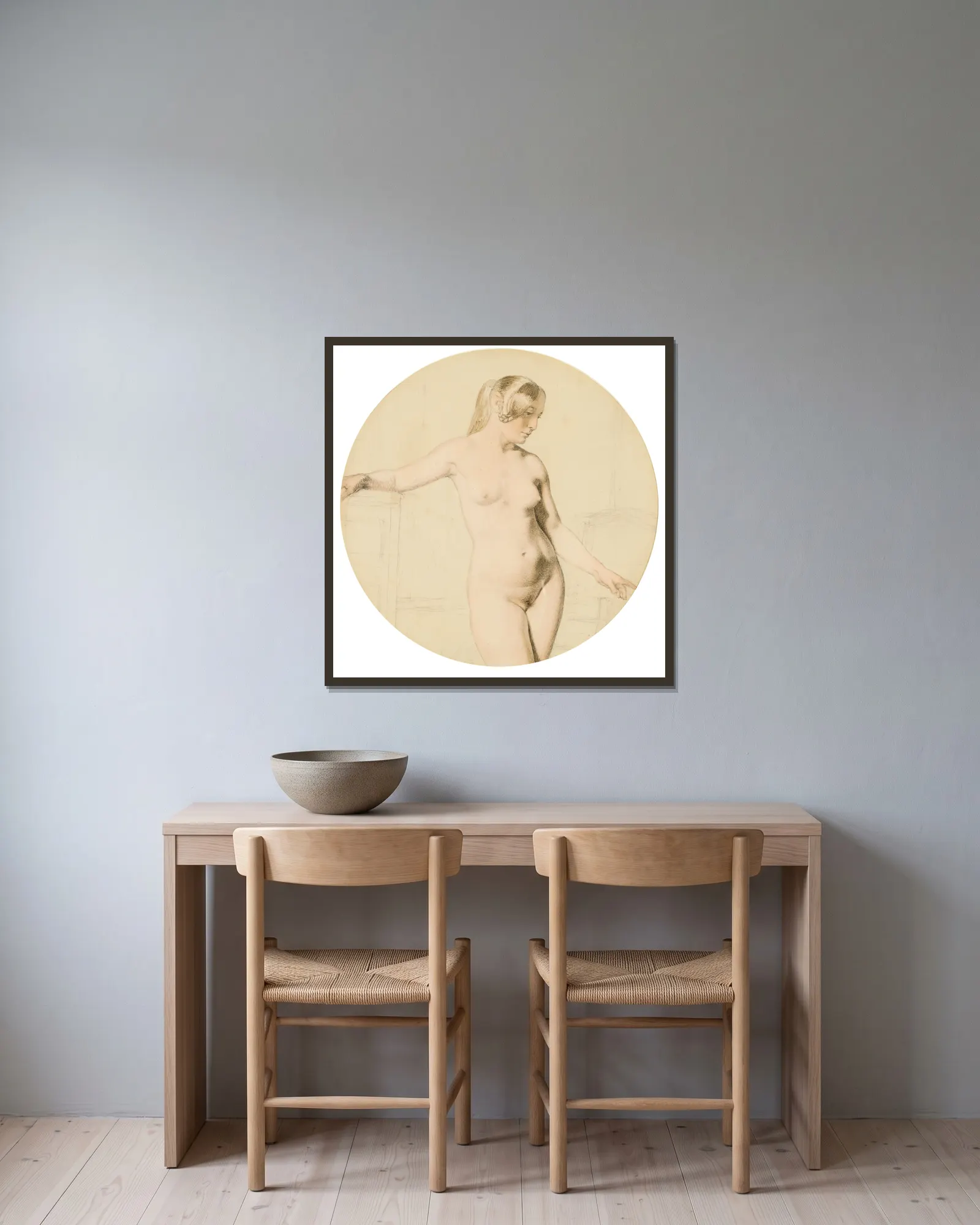 Florentine av Christoffer Wilhelm Eckersberg inramad på en vägg