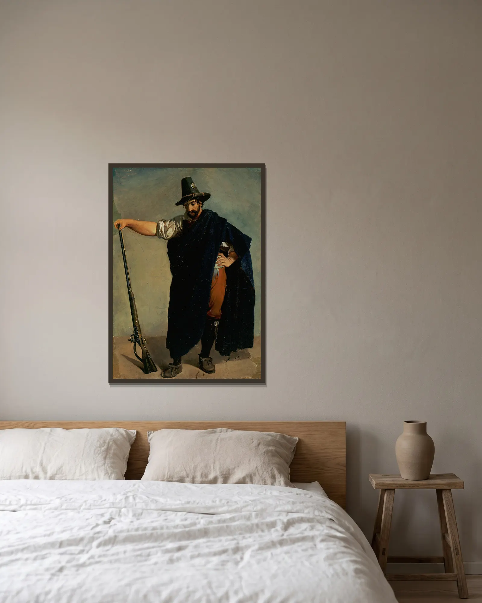 Italian Robber av Robert Wilhelm Ekman inramad på en vägg