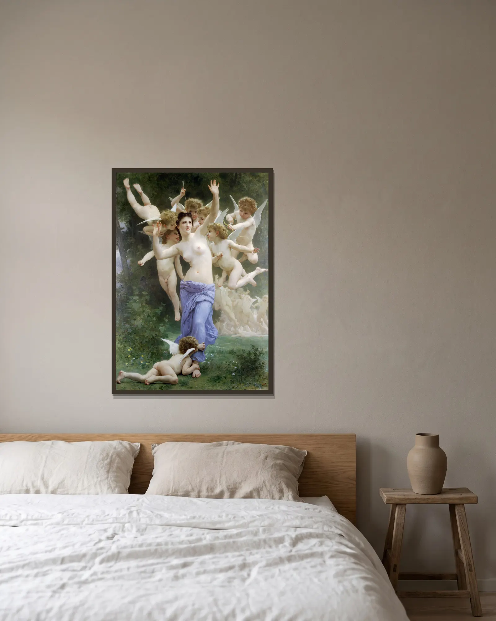 The Invasion av William Bouguereau inramad på en vägg
