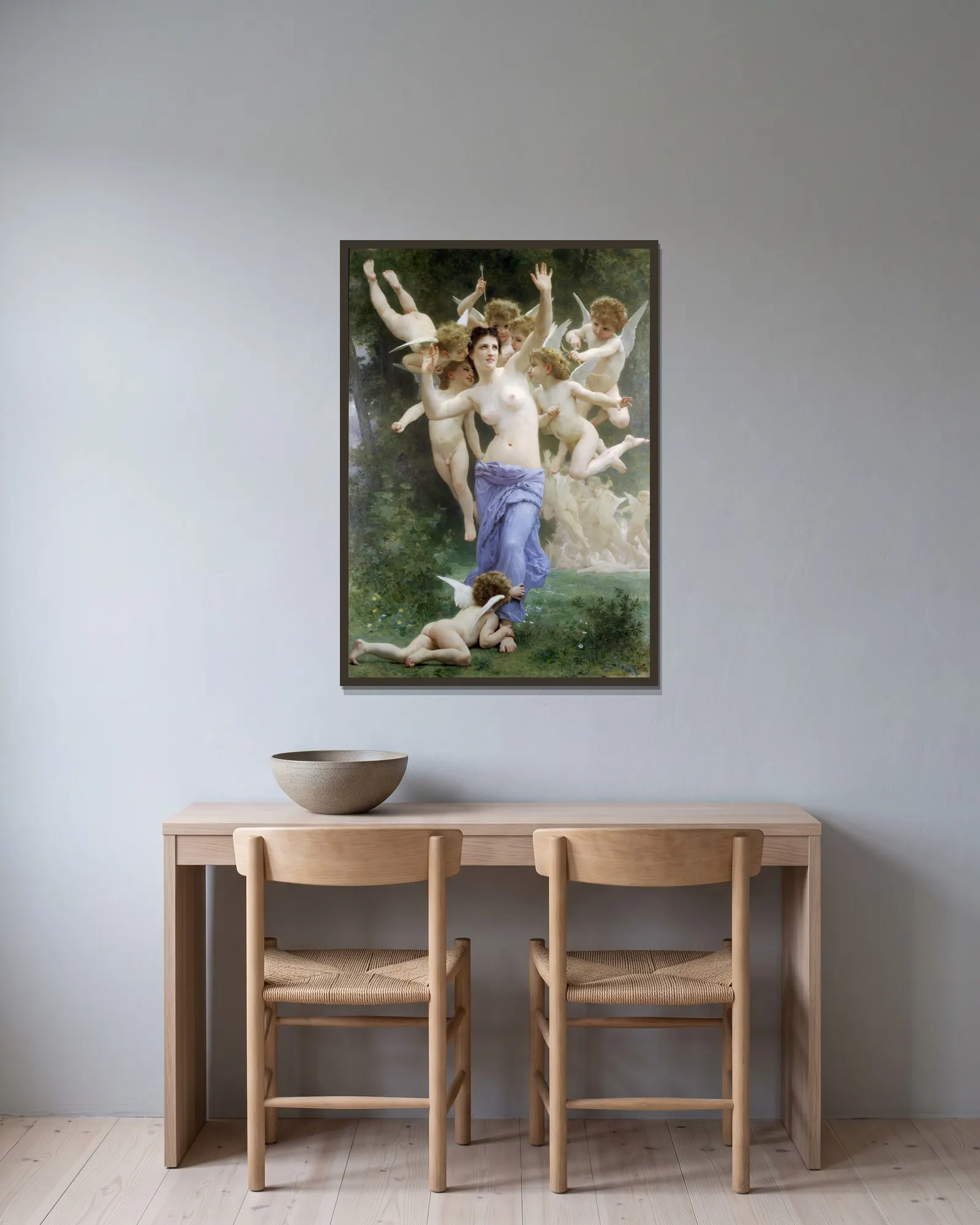 The Invasion av William Bouguereau inramad på en vägg