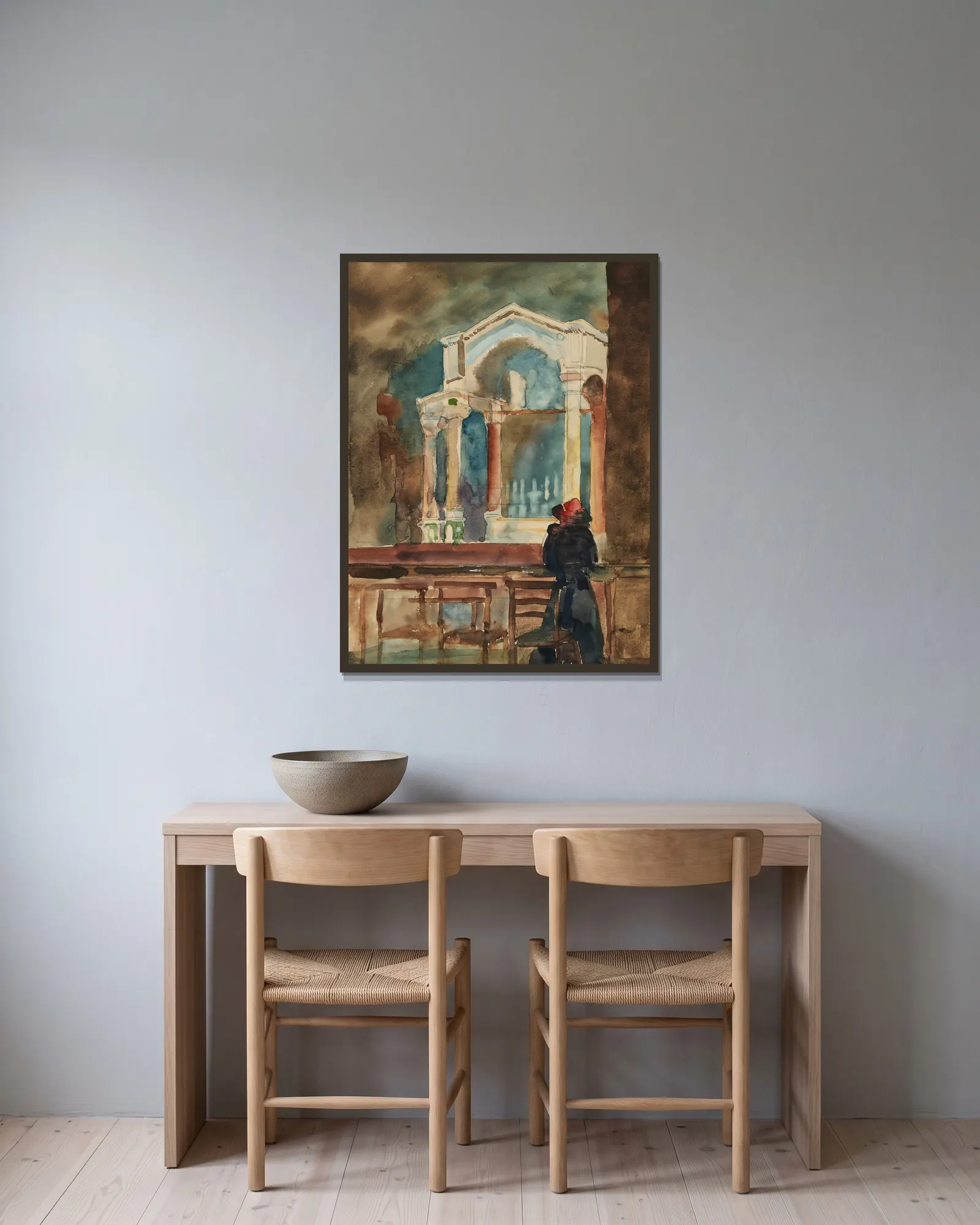 Church Interior av Sir William Eden inramad på en vägg