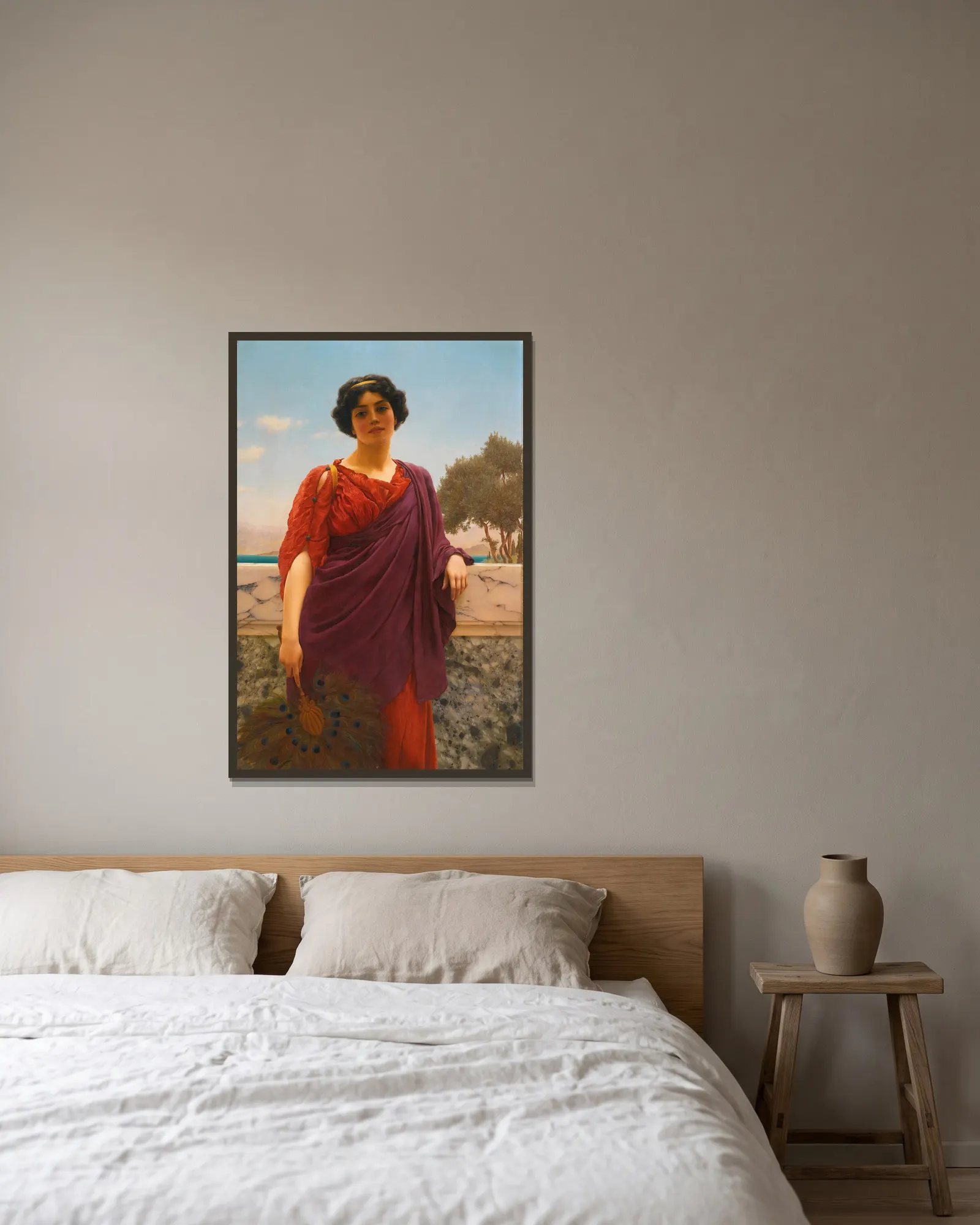 Rendez-Vous av John William Godward inramad på en vägg