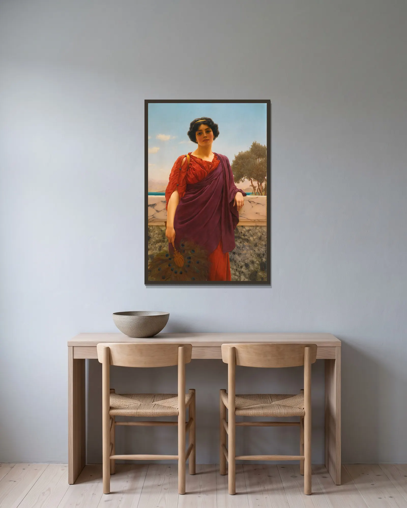 Rendez-Vous av John William Godward inramad på en vägg